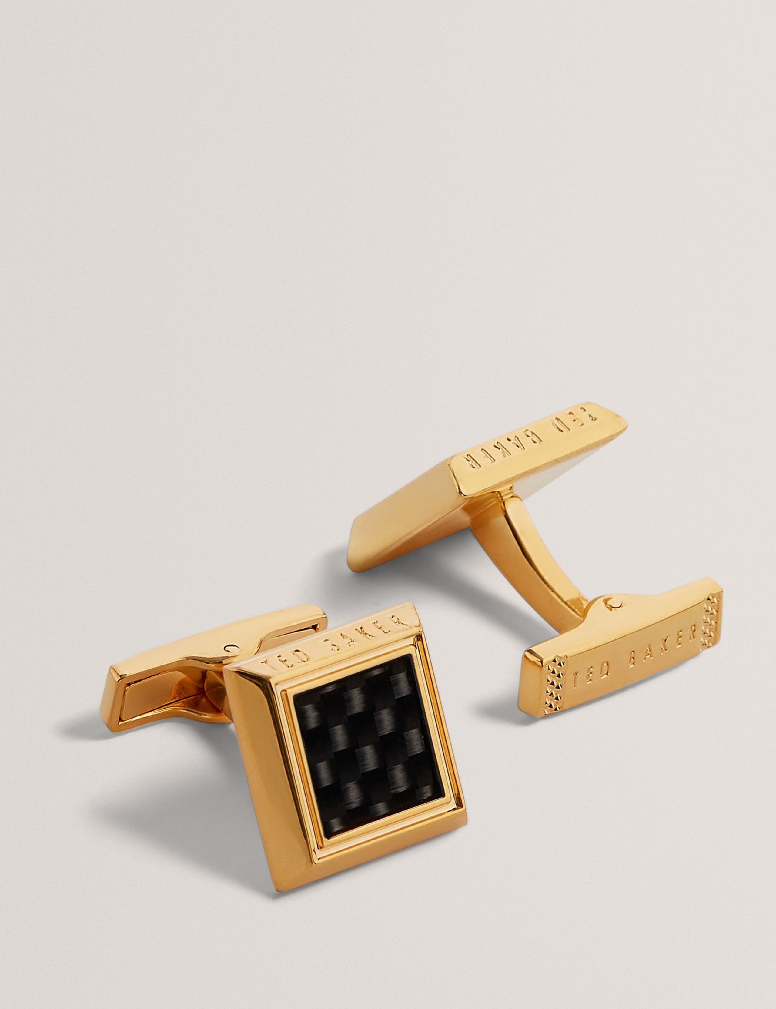 Square Carbon Fibre Centre Cufflinks 2 of 3