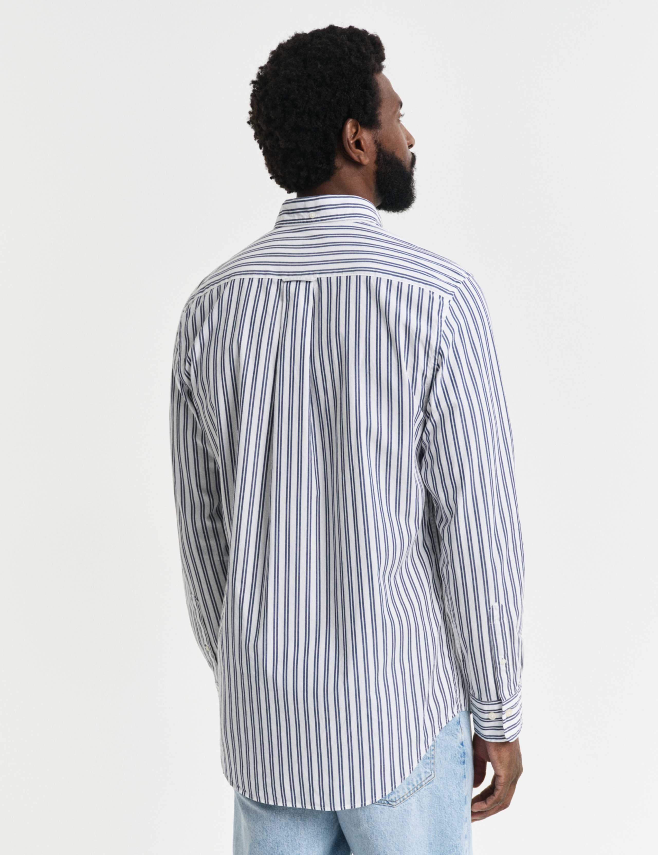 Regular Fit Pure Cotton Striped Oxford Shirt 6 of 6