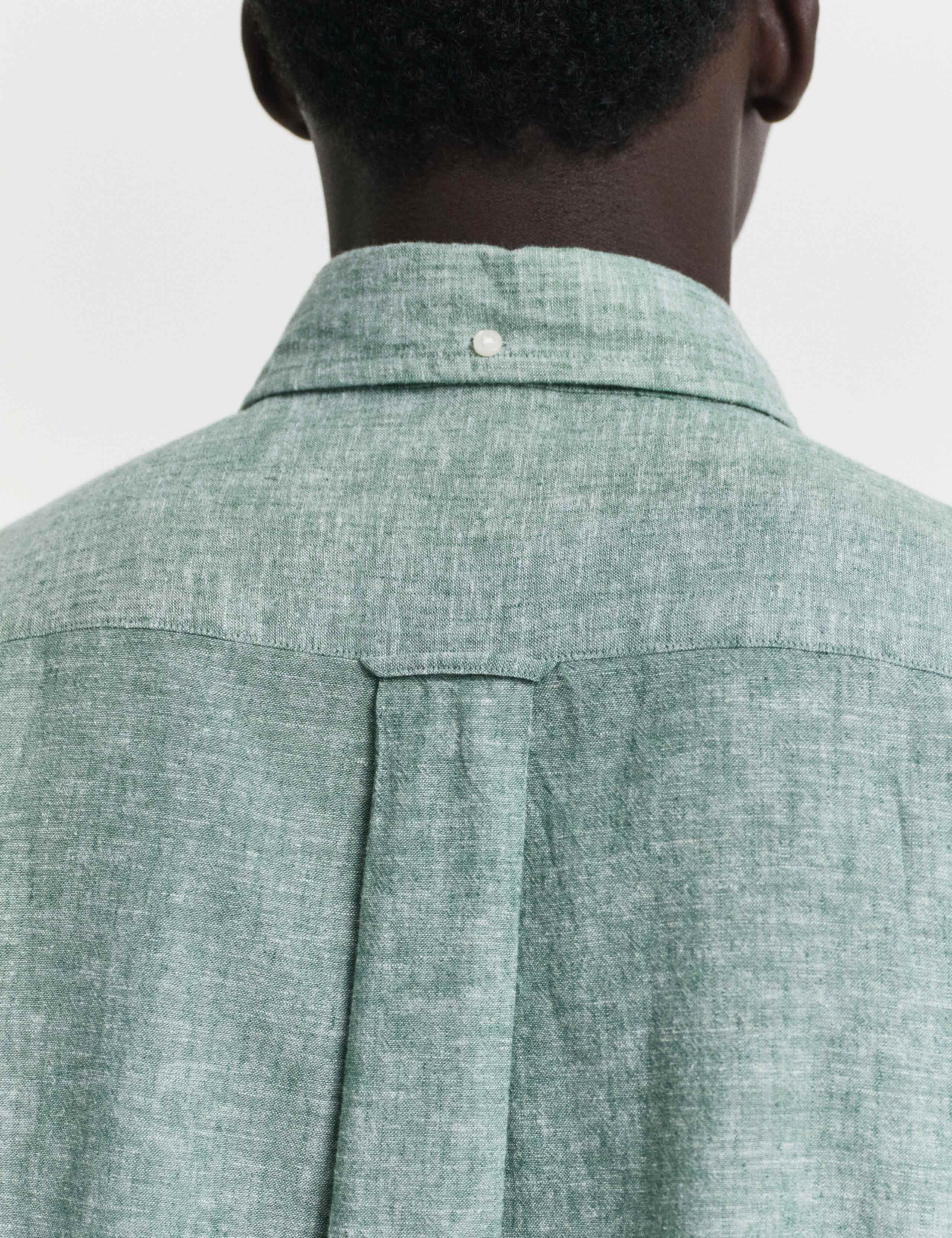 Regular Fit Linen Rich Oxford Shirt 5 of 5