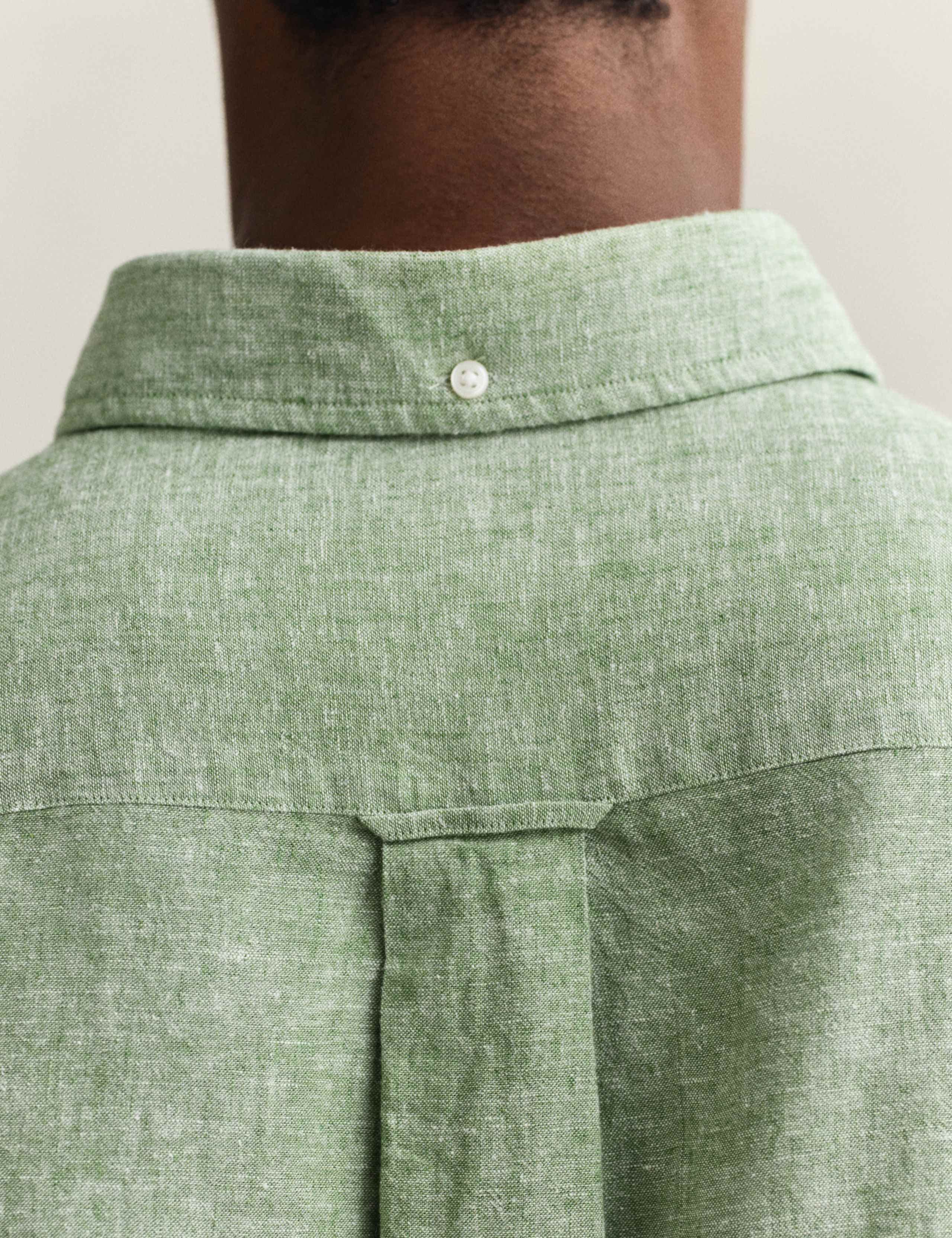 Regular Fit Linen Rich Oxford Shirt 6 of 7