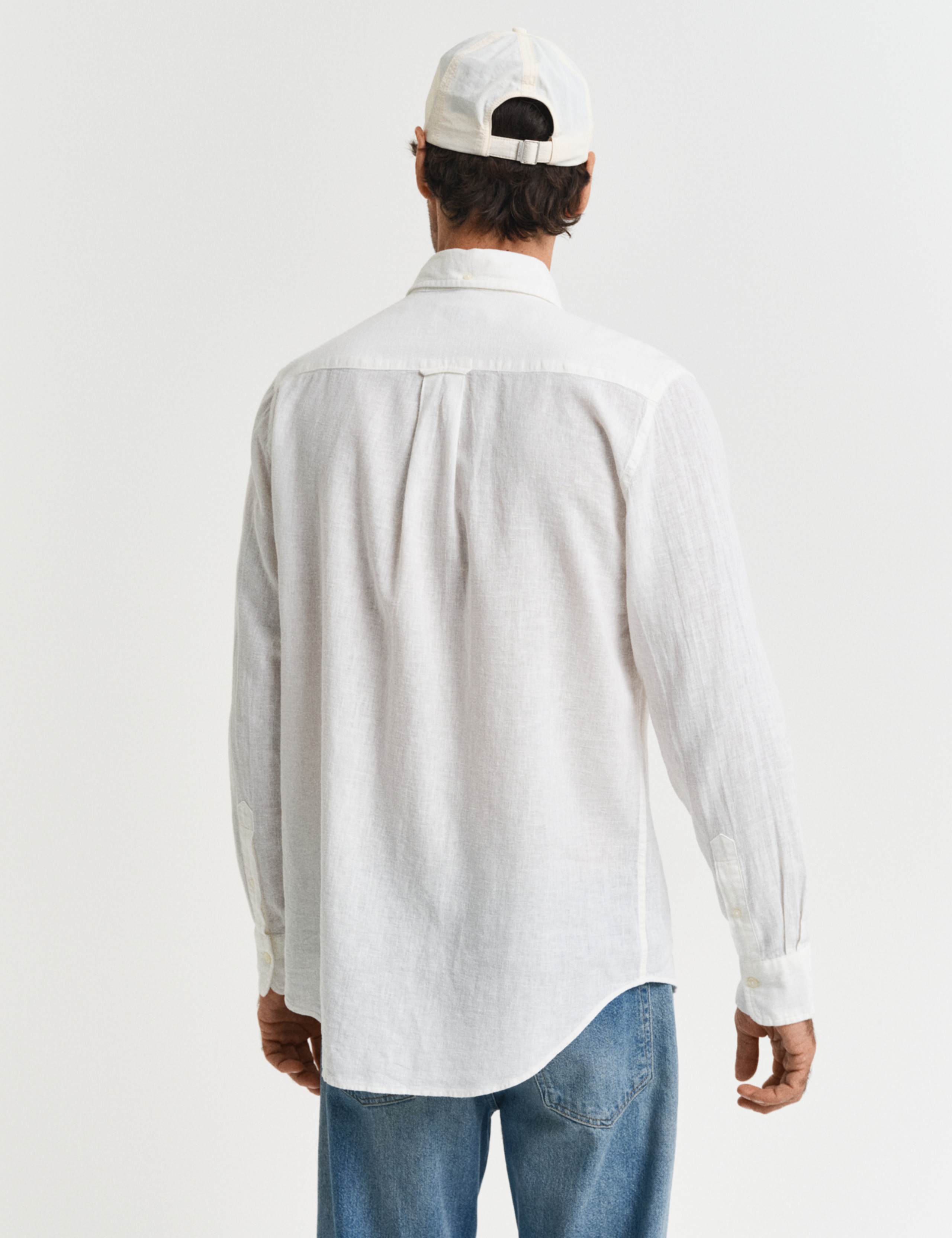 Regular Fit Linen Rich Oxford Shirt 4 of 5