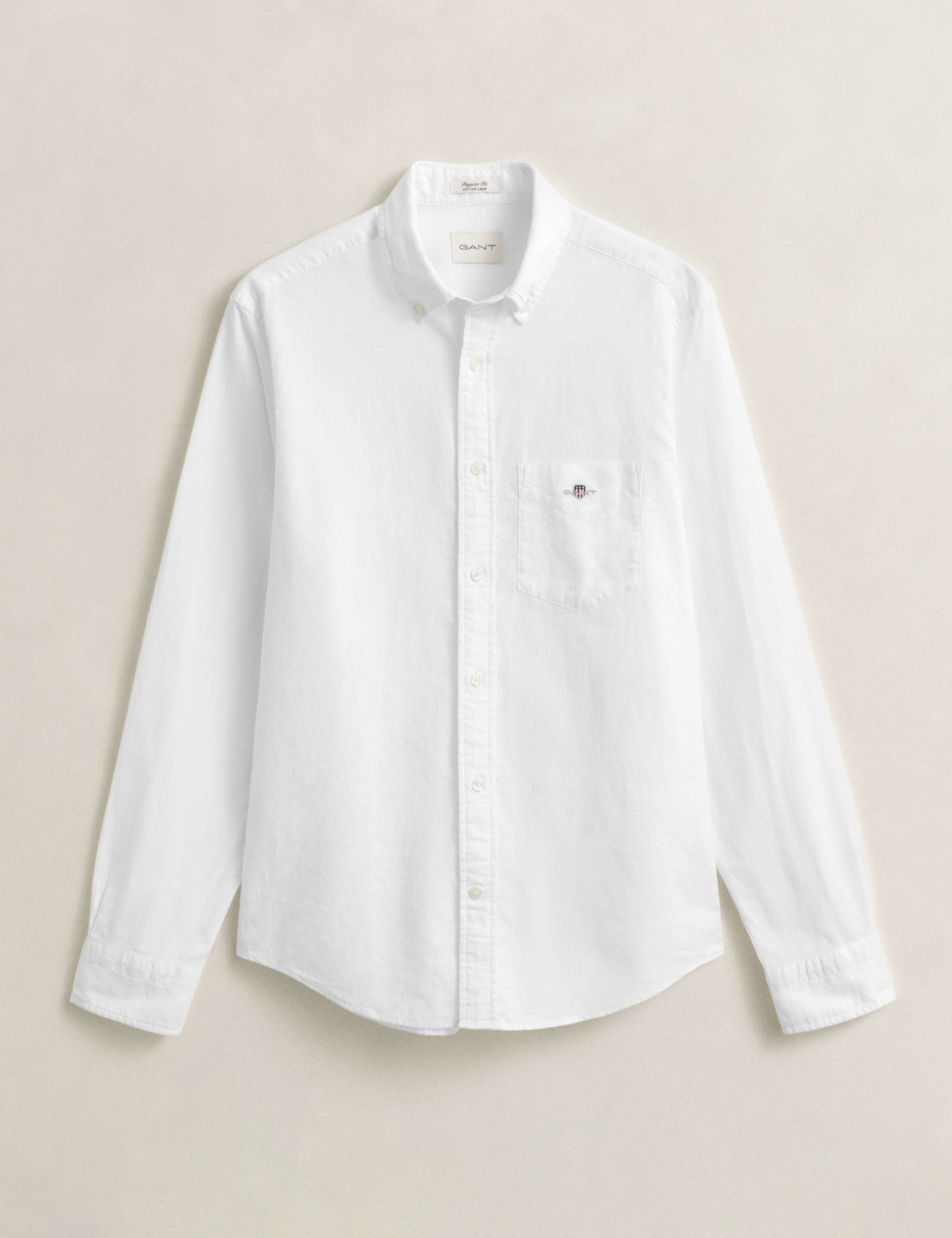 Regular Fit Linen Rich Oxford Shirt 7 of 7