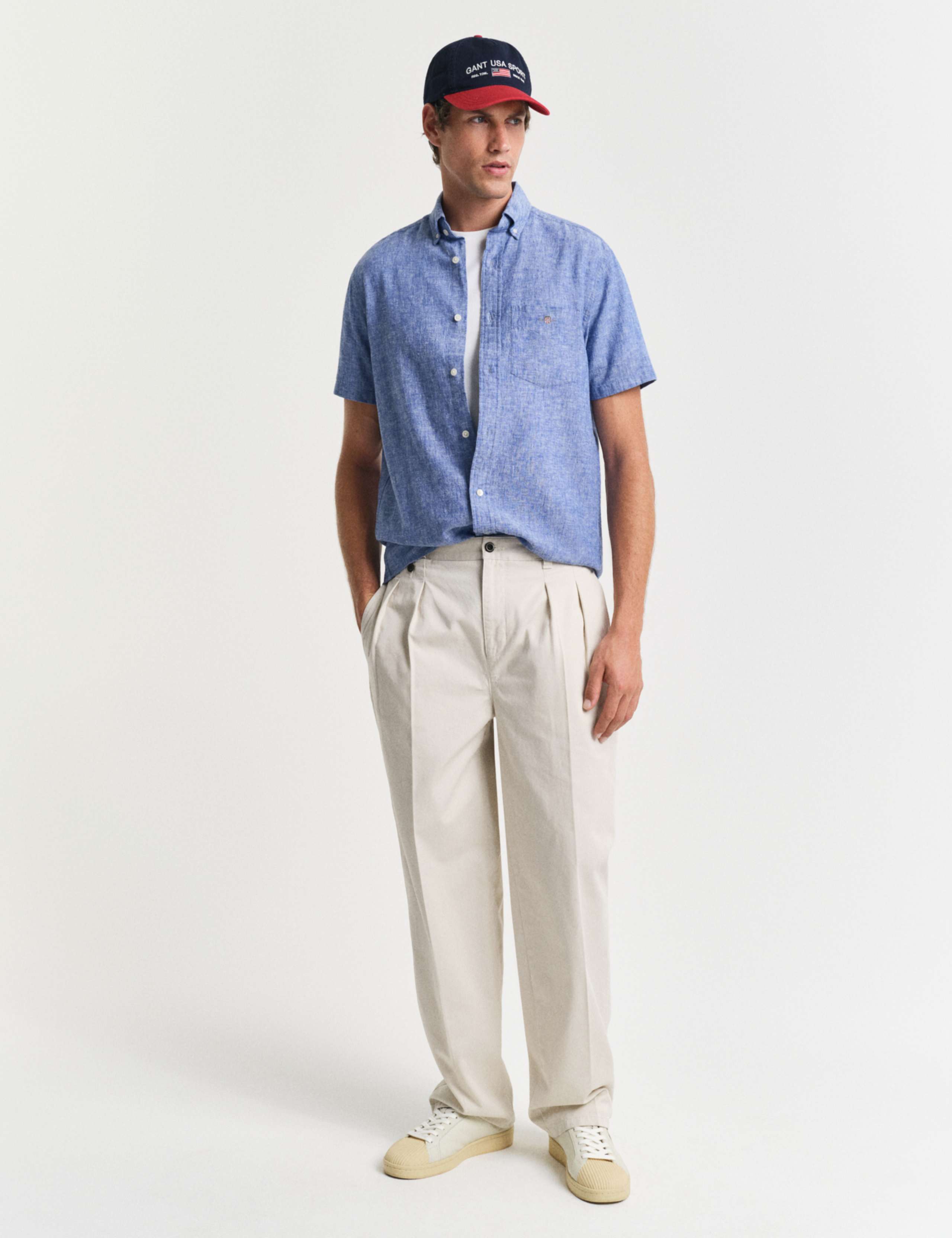 Regular Fit Linen Rich Short Sleeve Shirt 2 of 5