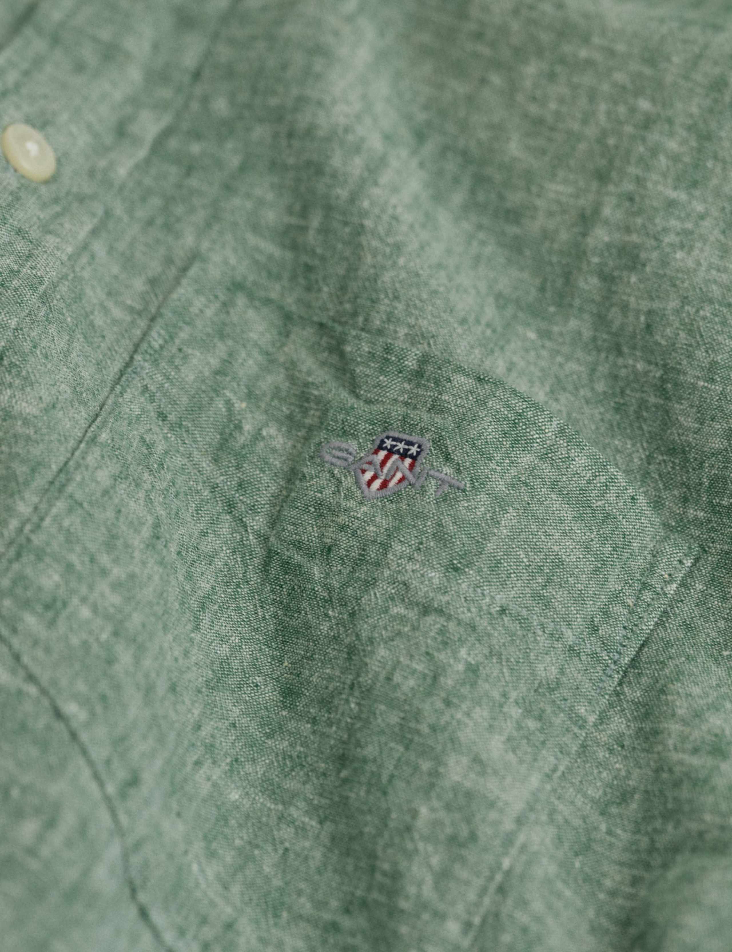 Regular Fit Linen Rich Short Sleeve Shirt 2 of 3
