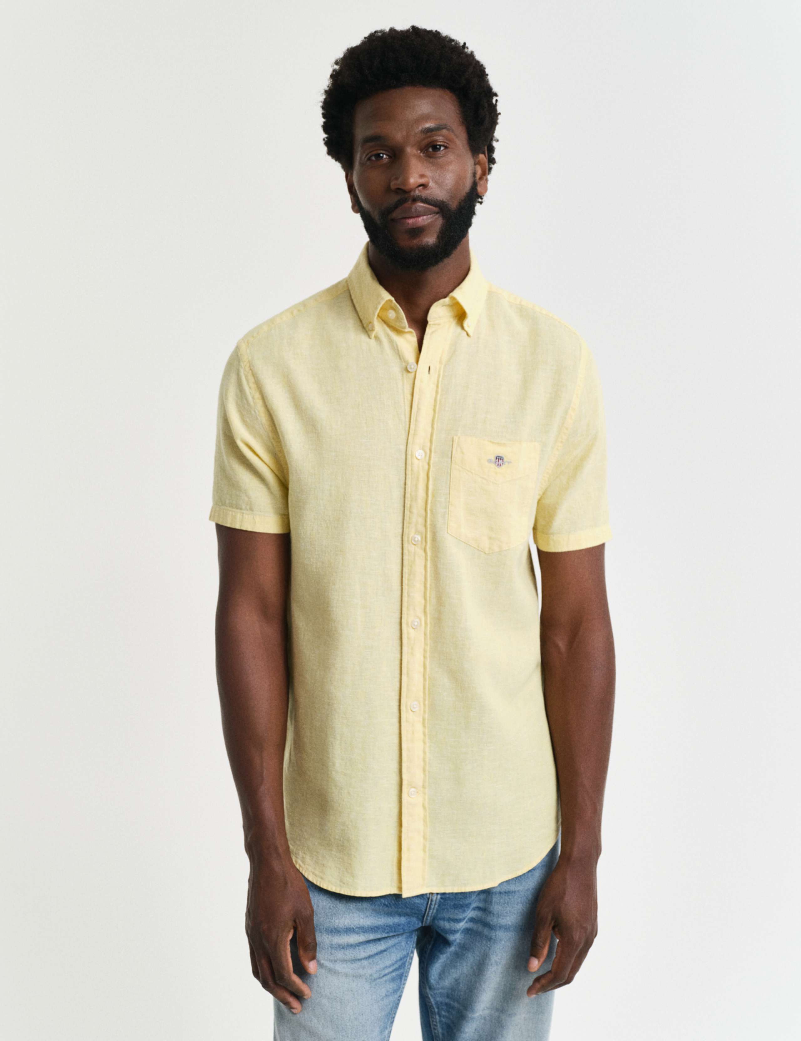 Regular Fit Linen Rich Short Sleeve Shirt 6 of 6
