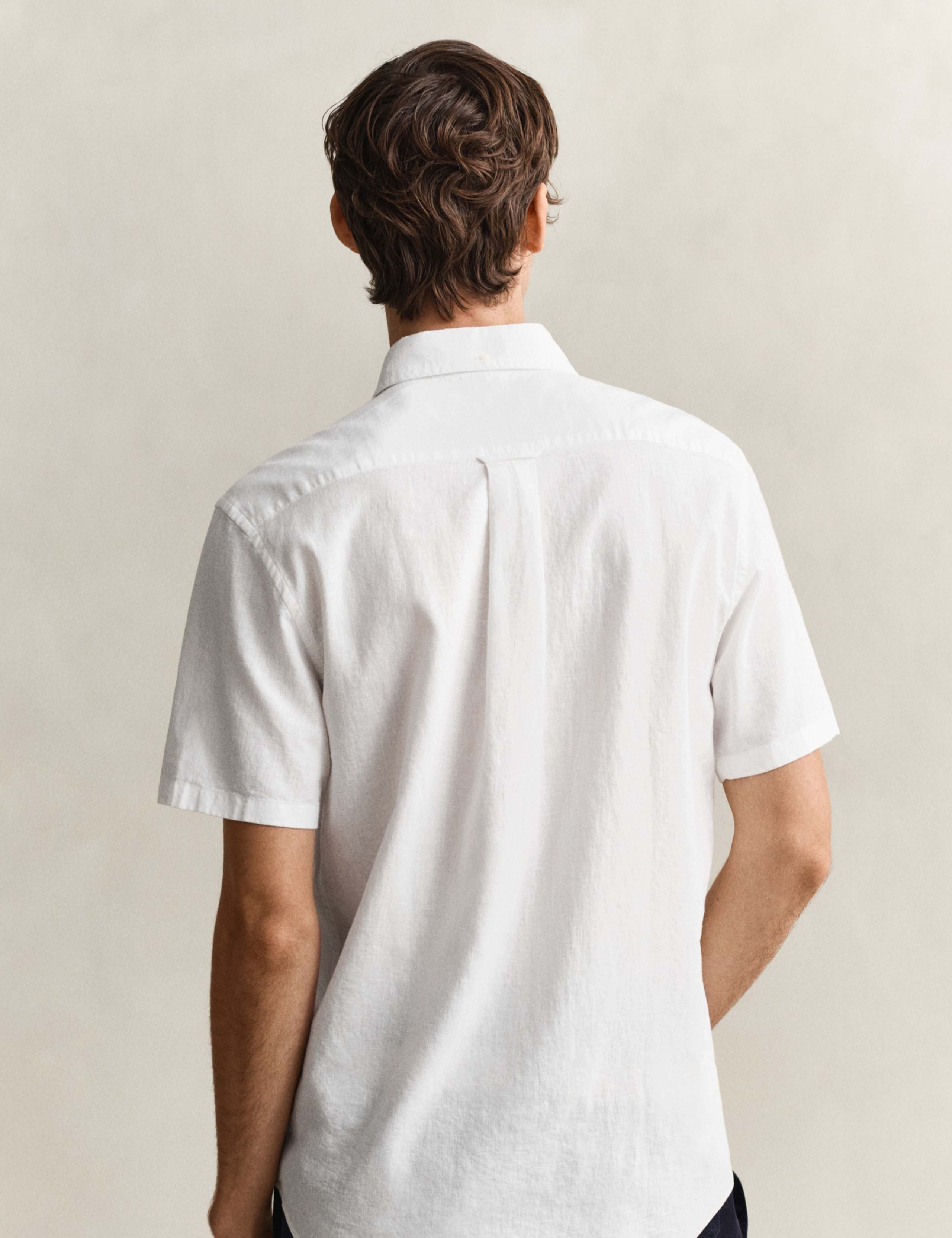 Regular Fit Linen Rich Short Sleeve Shirt 2 of 7