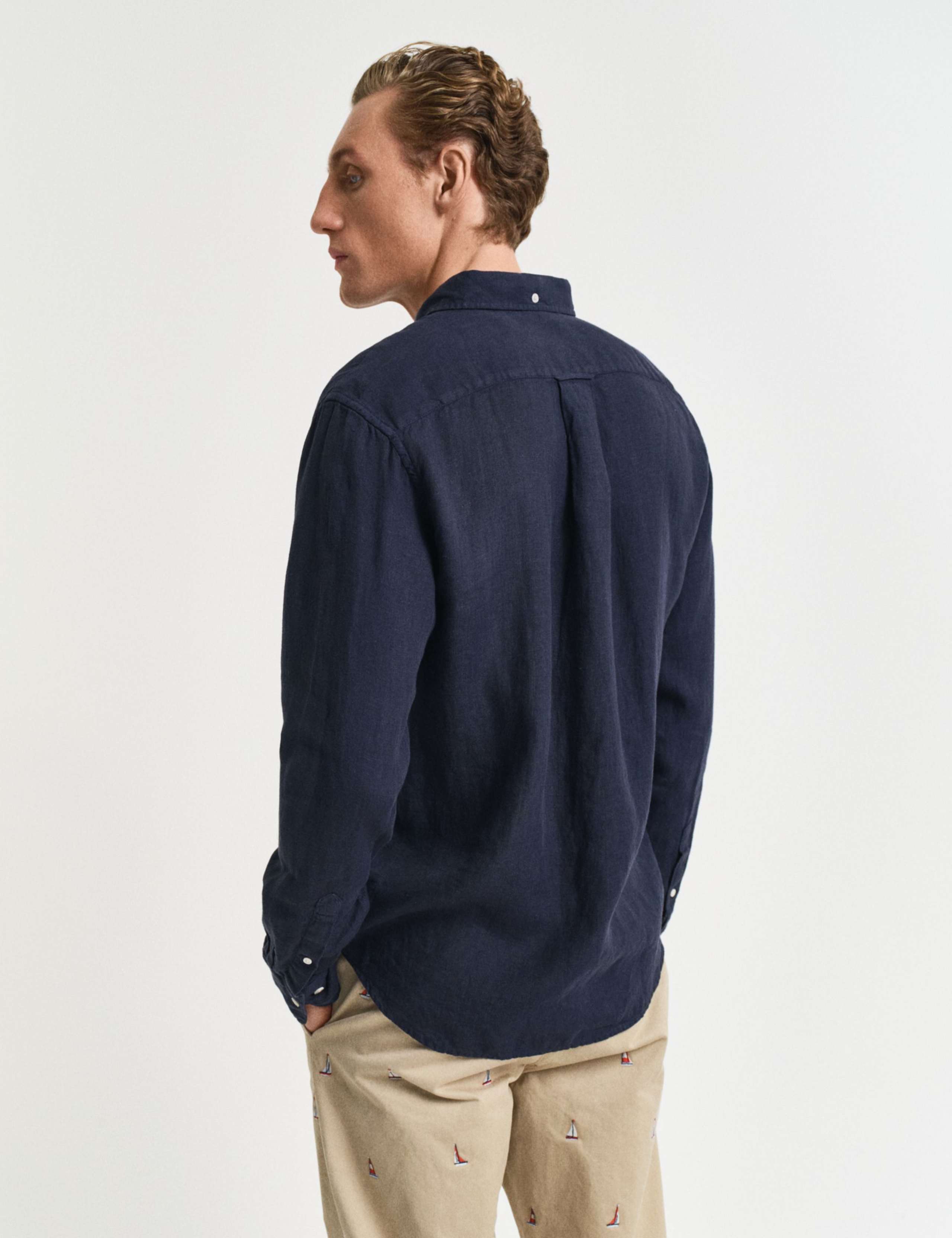 Regular Fit Pure Linen Shirt 3 of 6