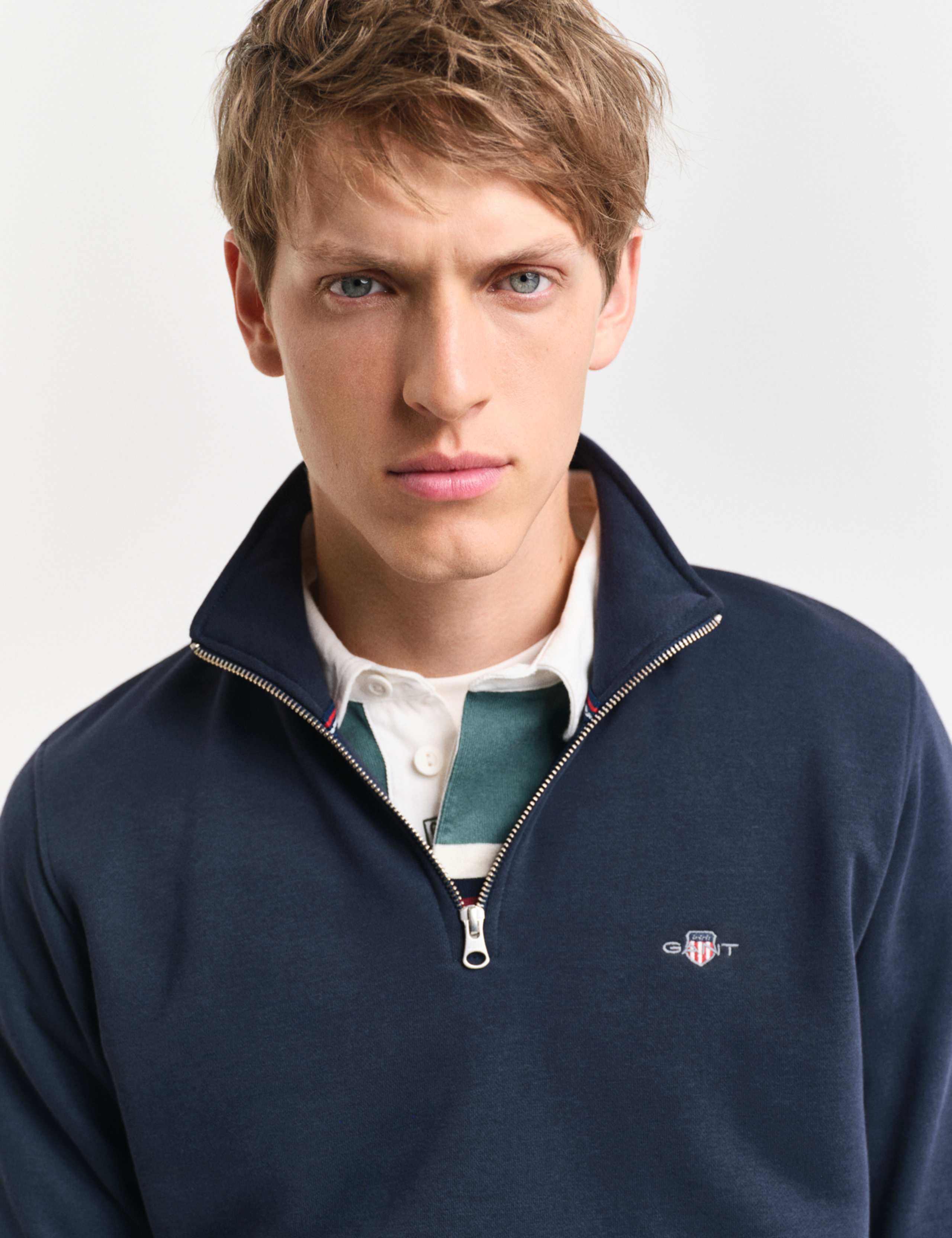 Cotton Rich Funnel Neck Half Zip Sweatshirt 4 of 4