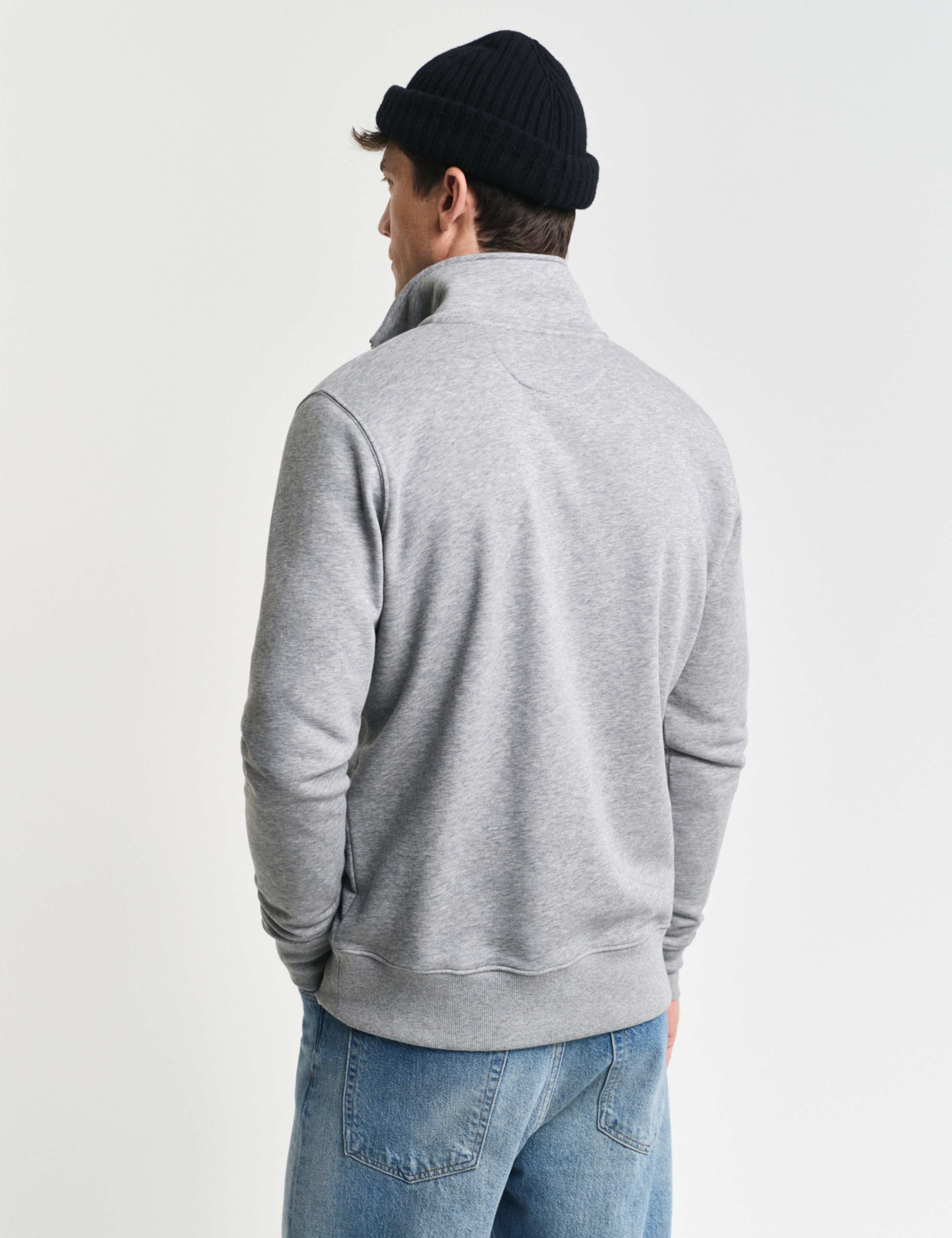 Cotton Rich Funnel Neck Half Zip Sweatshirt 4 of 4