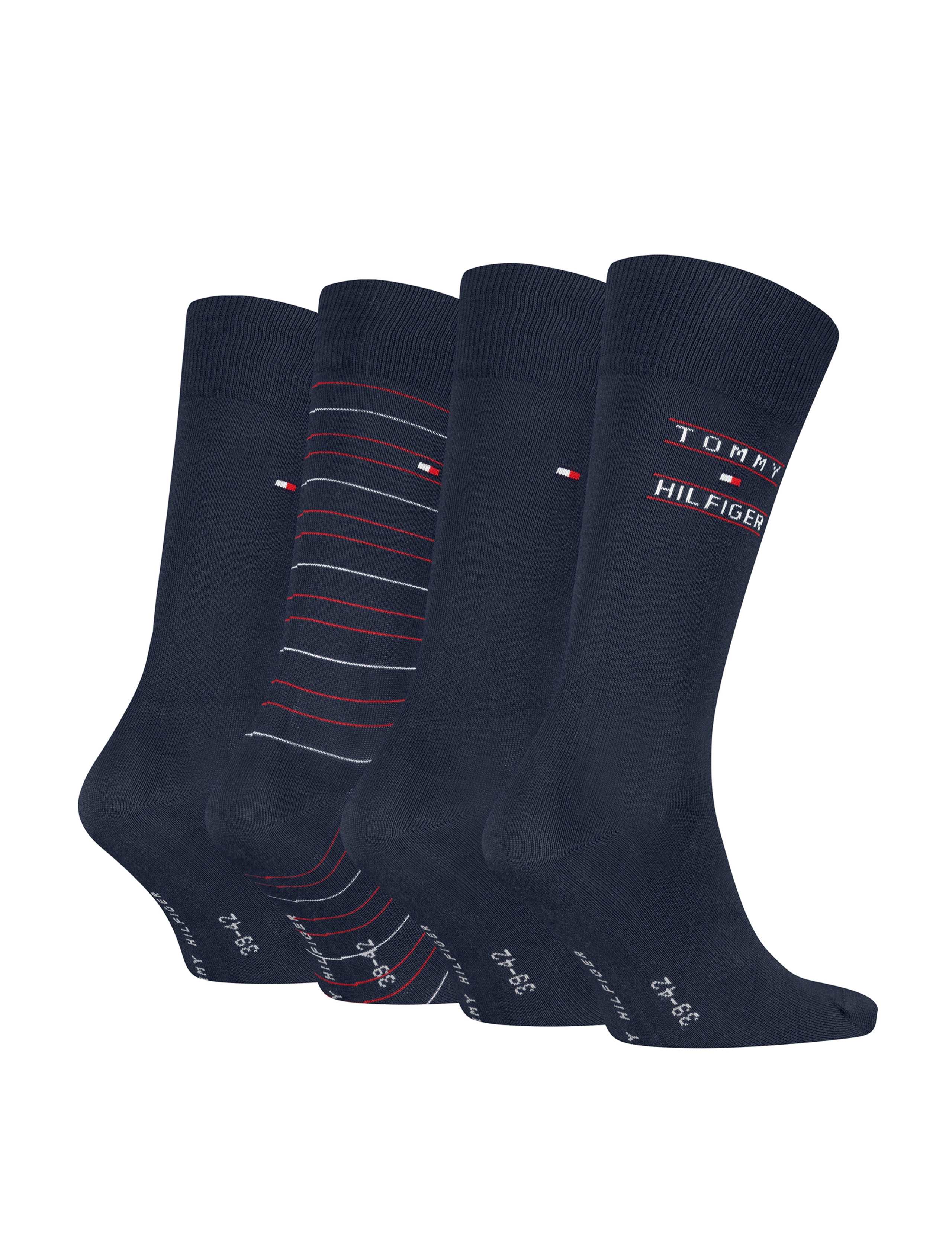 4 Pack Cotton Rich Striped Socks 2 of 3
