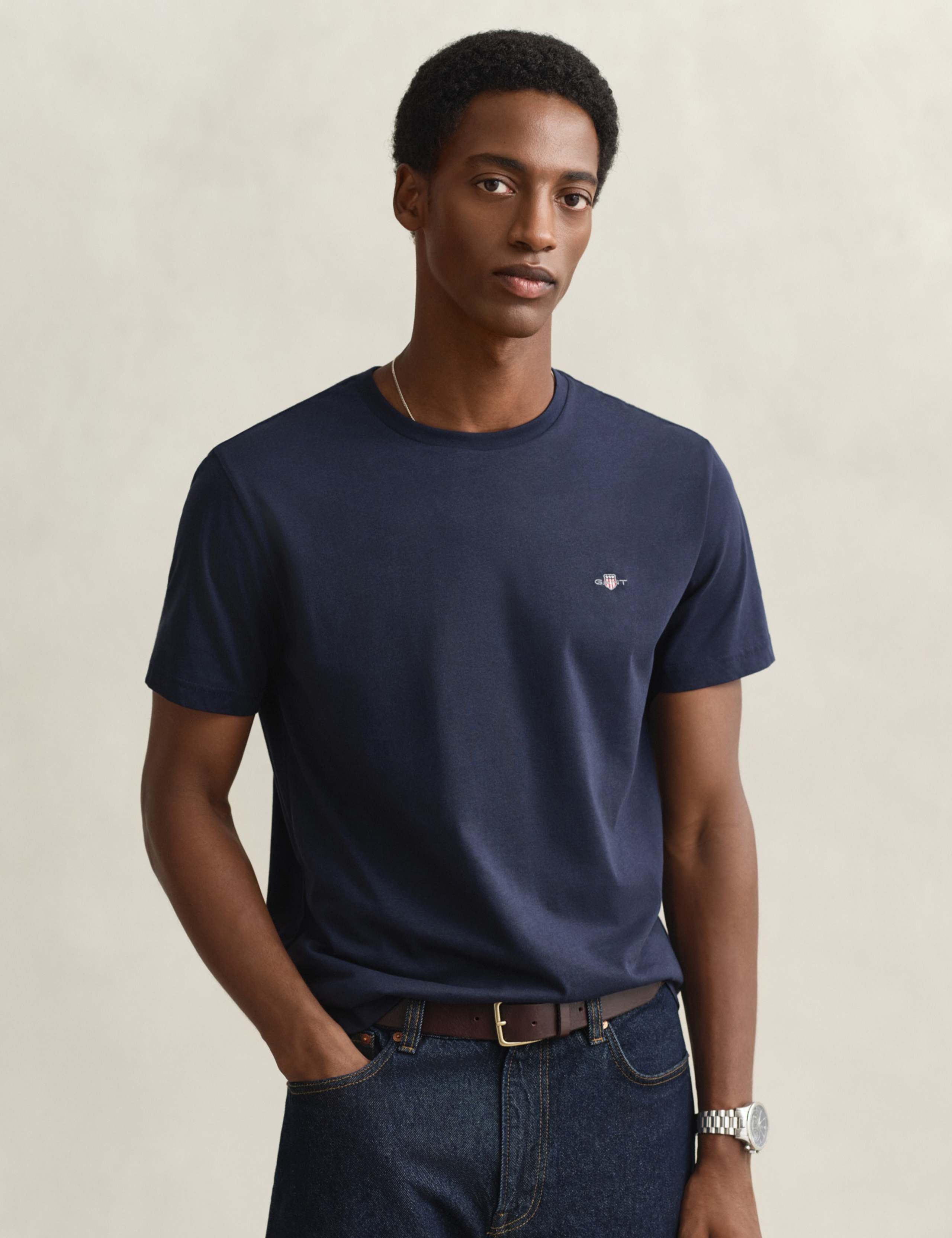 Pure Cotton Crew Neck T-Shirt 1 of 3