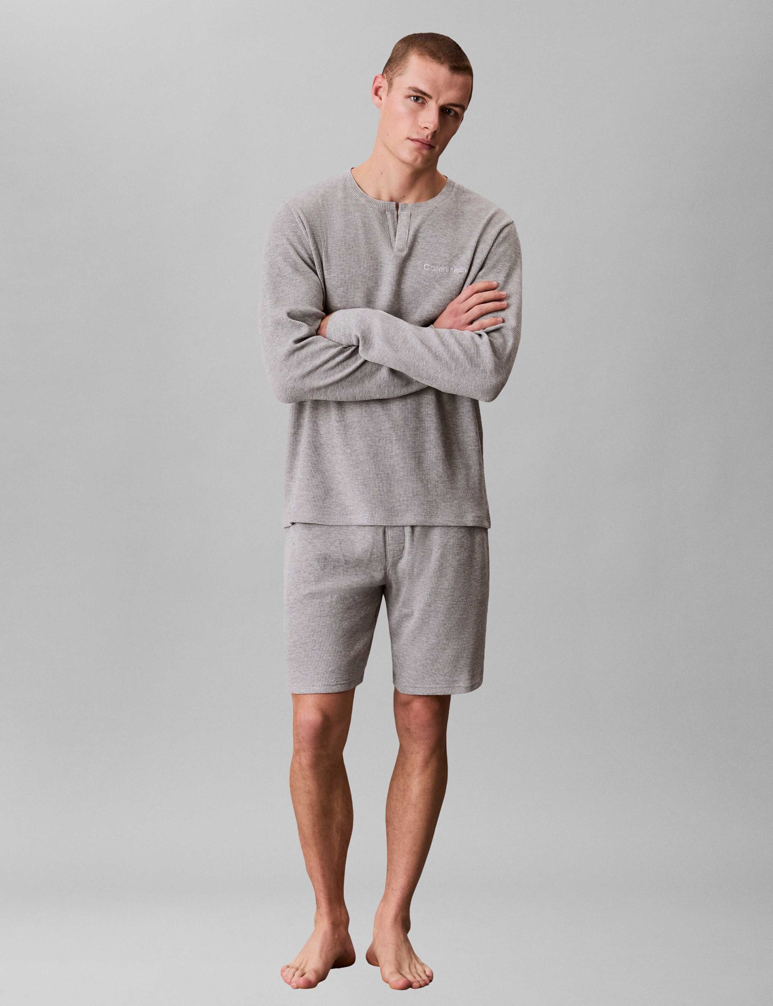 Cotton Rich Waffle Henley Pyjama Top 3 of 5