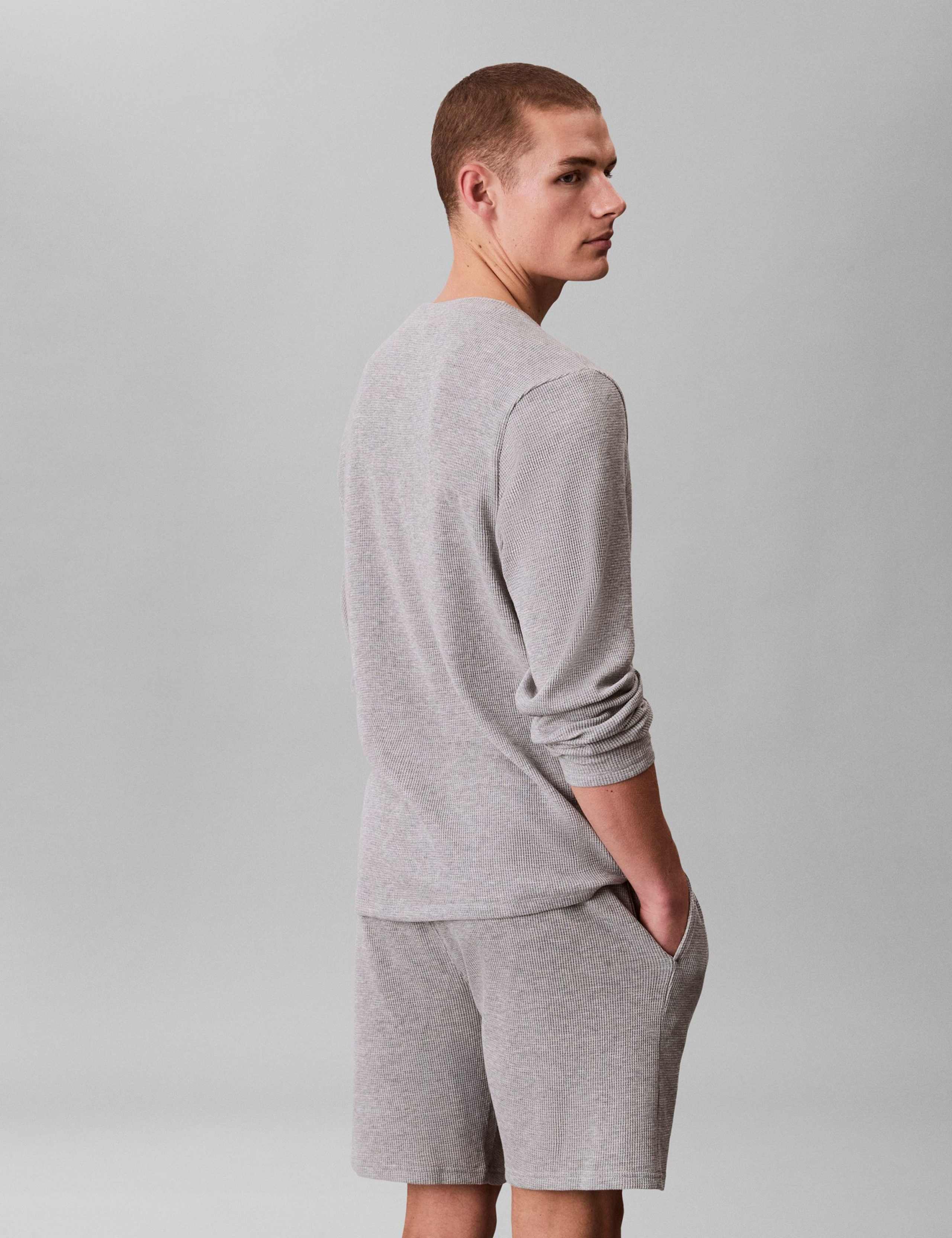 Cotton Rich Waffle Henley Pyjama Top 4 of 5