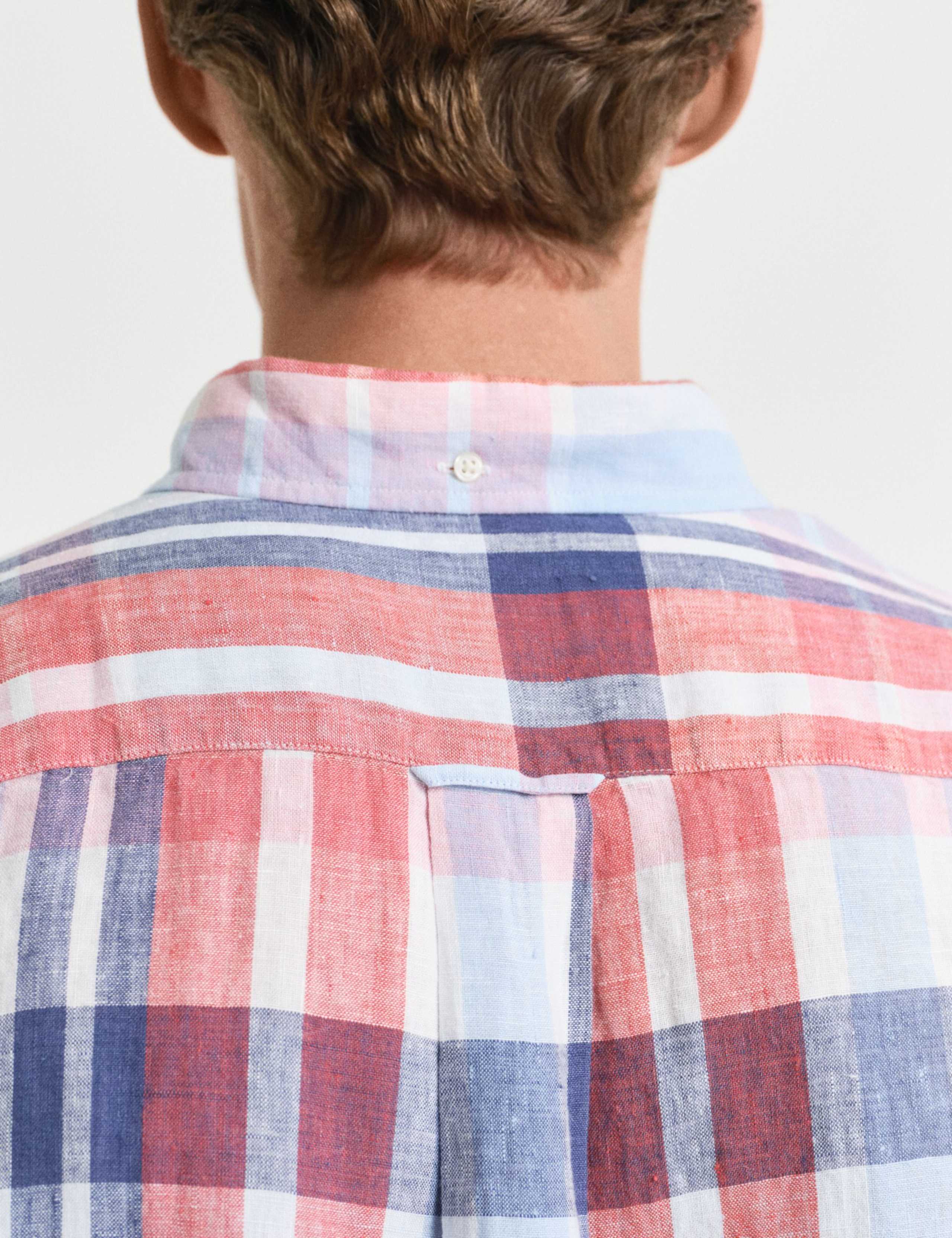 Regular Fit Pure Linen Check Shirt 3 of 5