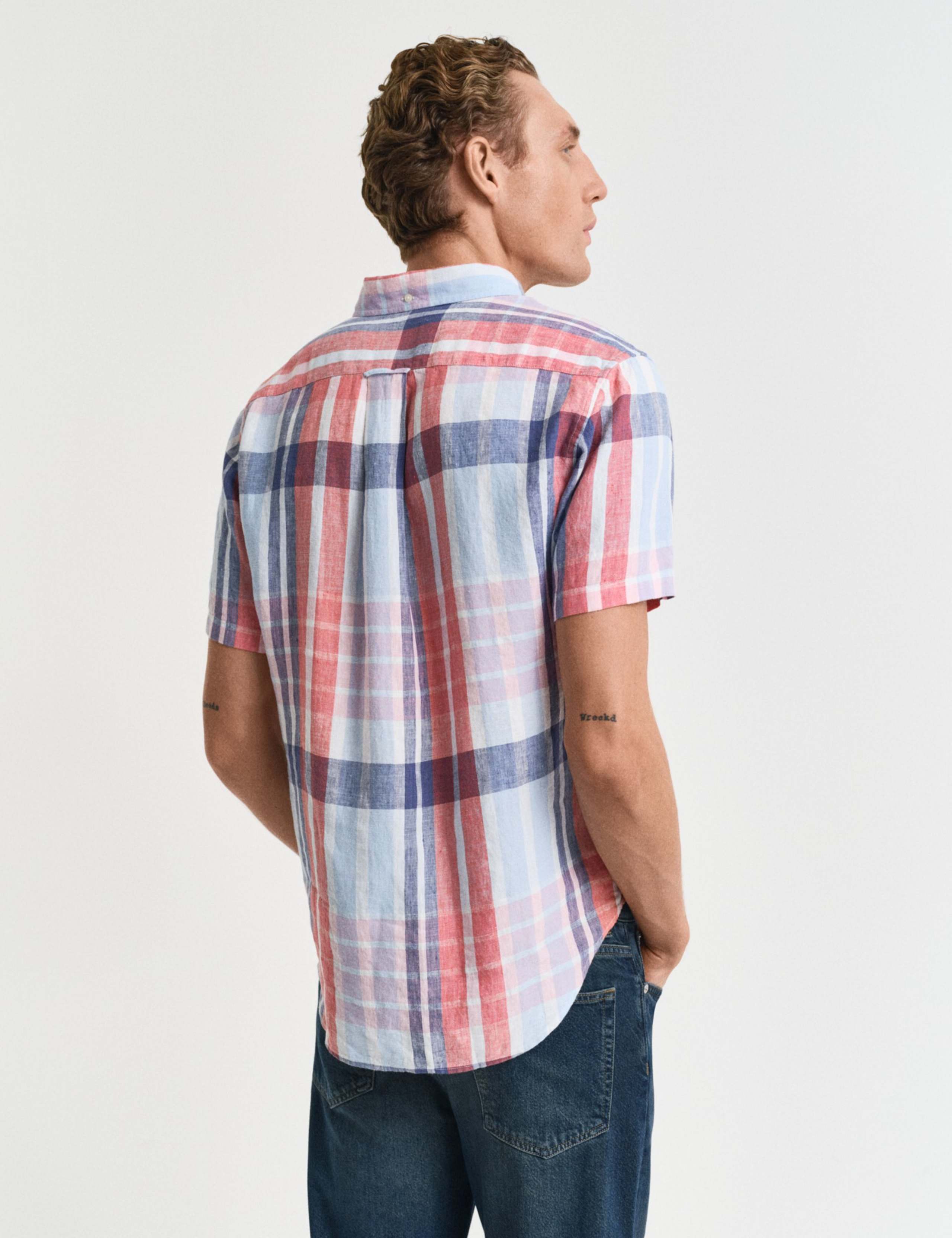 Regular Fit Pure Linen Check Shirt 4 of 5