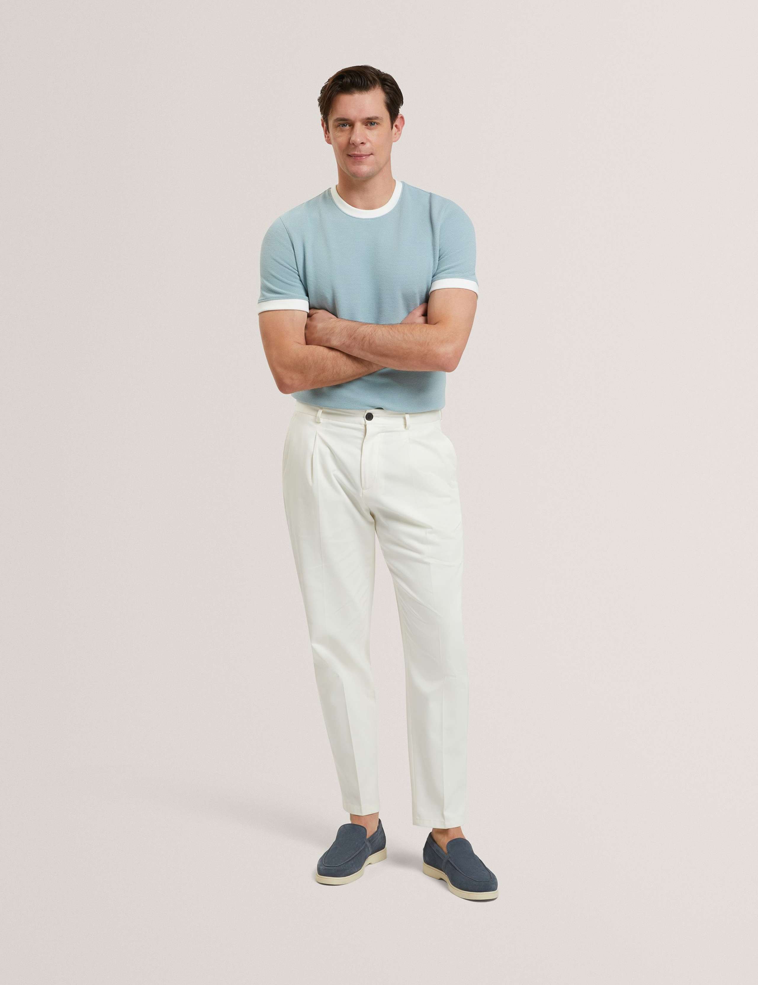 Cotton Blend Crew Neck T-Shirt 3 of 4