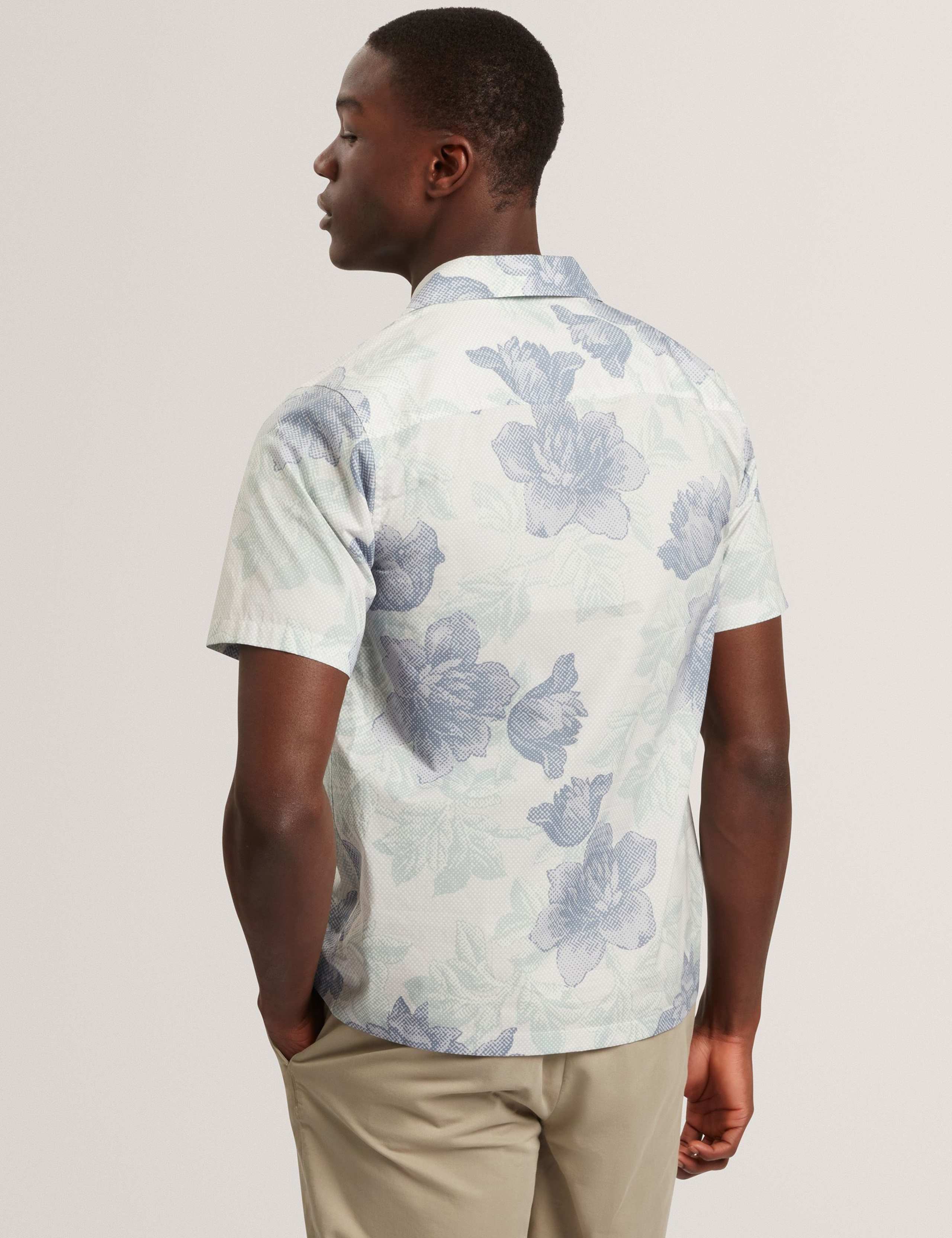 Regular Fit Pure Cotton Floral Short Sleeve Shirt 5 of 5