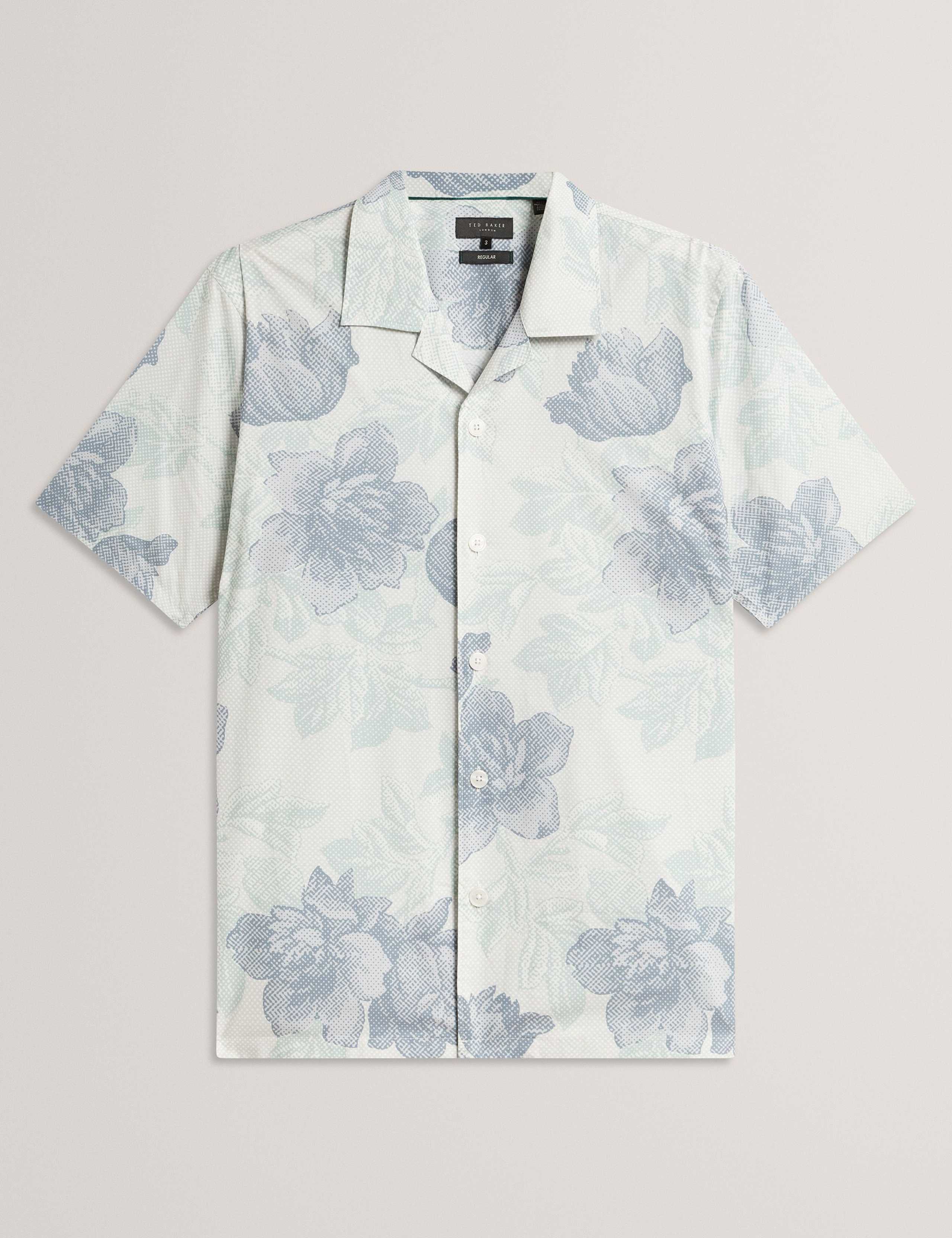 Regular Fit Pure Cotton Floral Short Sleeve Shirt 2 of 5