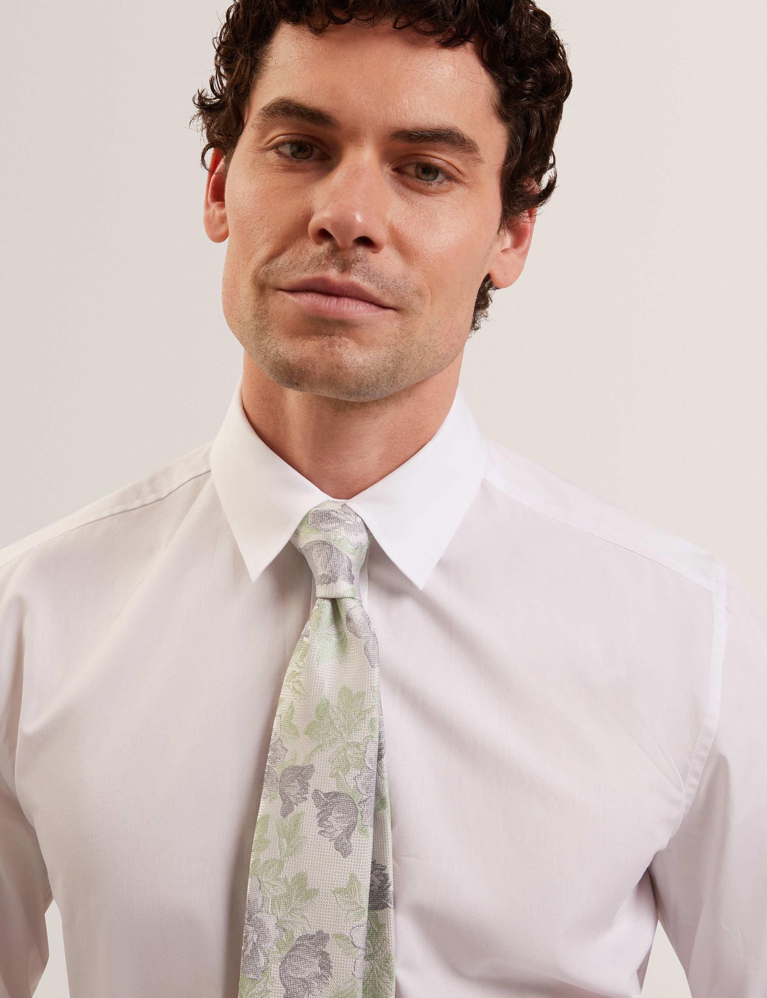 Jacquard Floral Pure Silk Tie 2 of 4