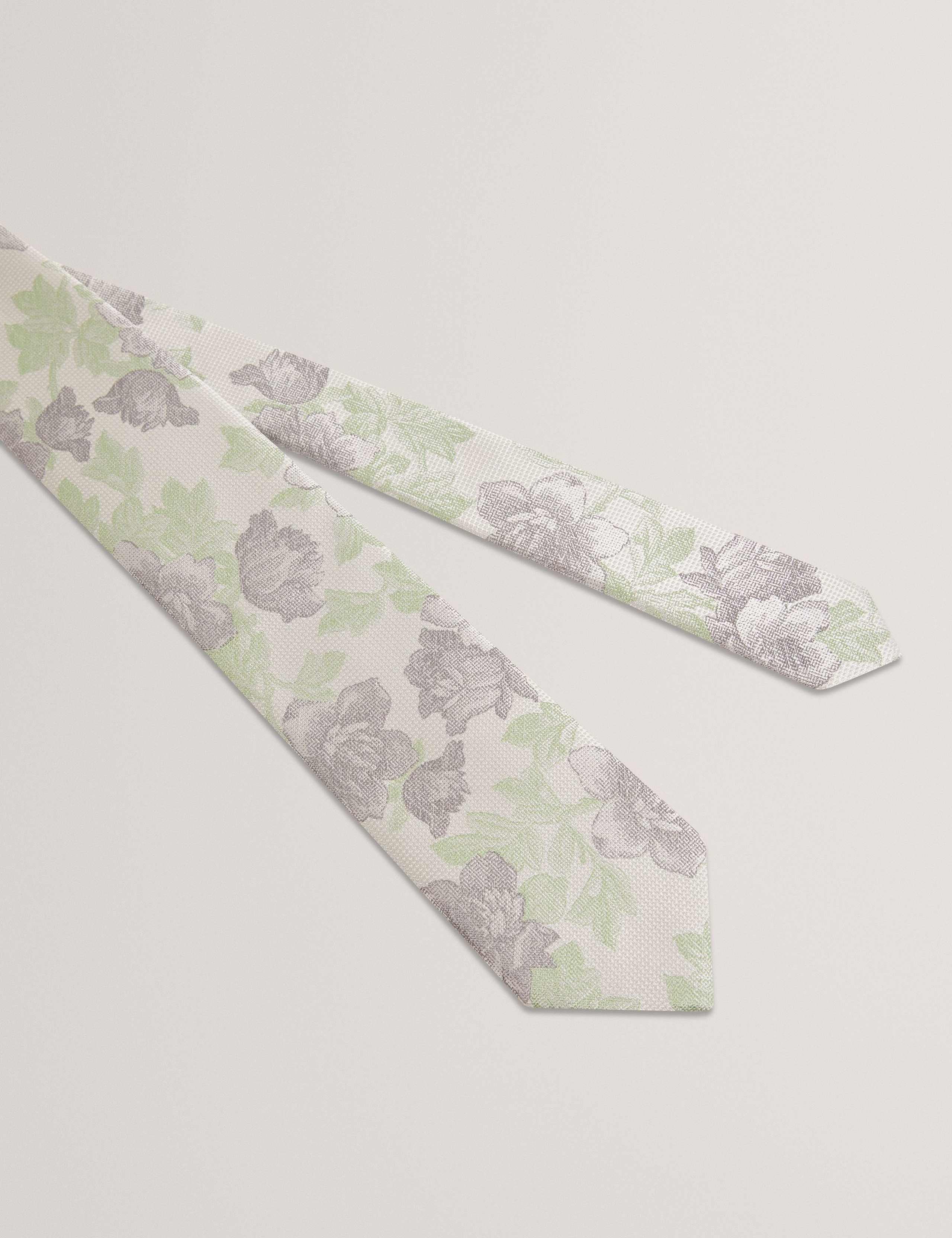 Jacquard Floral Pure Silk Tie 3 of 4