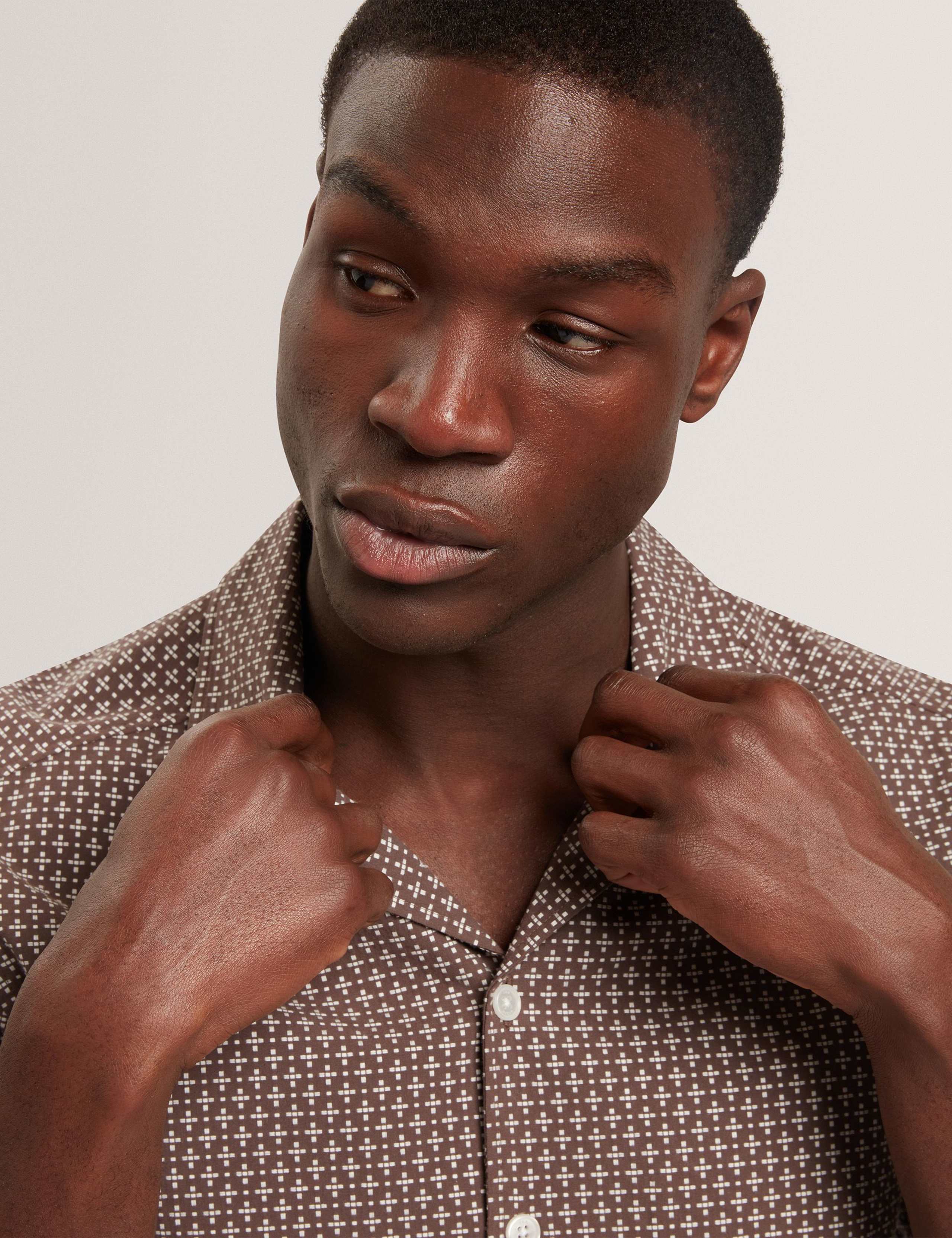 Relaxed Fit Pure Cotton Geometric Shirt 4 of 6
