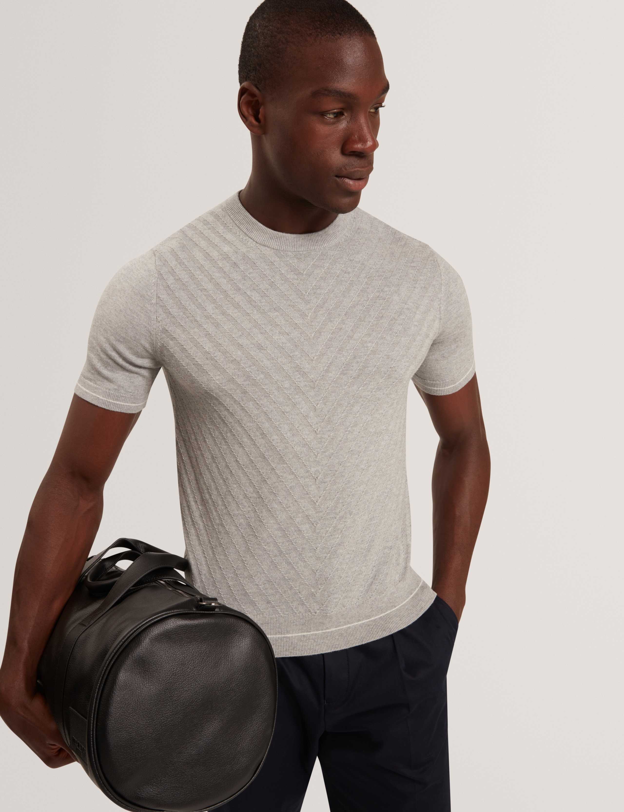 Cotton Rich Knitted T-Shirt with Wool 3 of 6