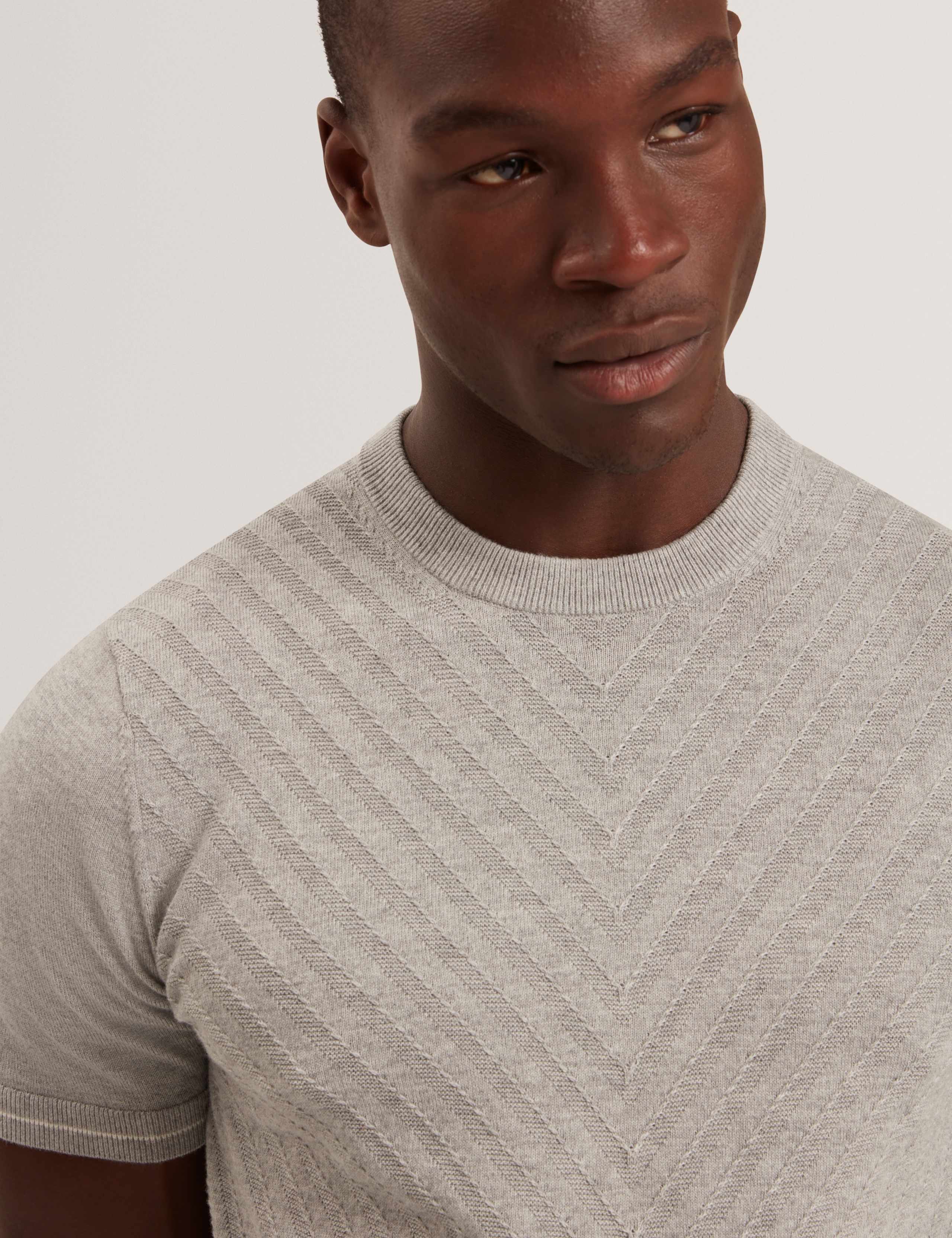 Cotton Rich Knitted T-Shirt with Wool 4 of 6
