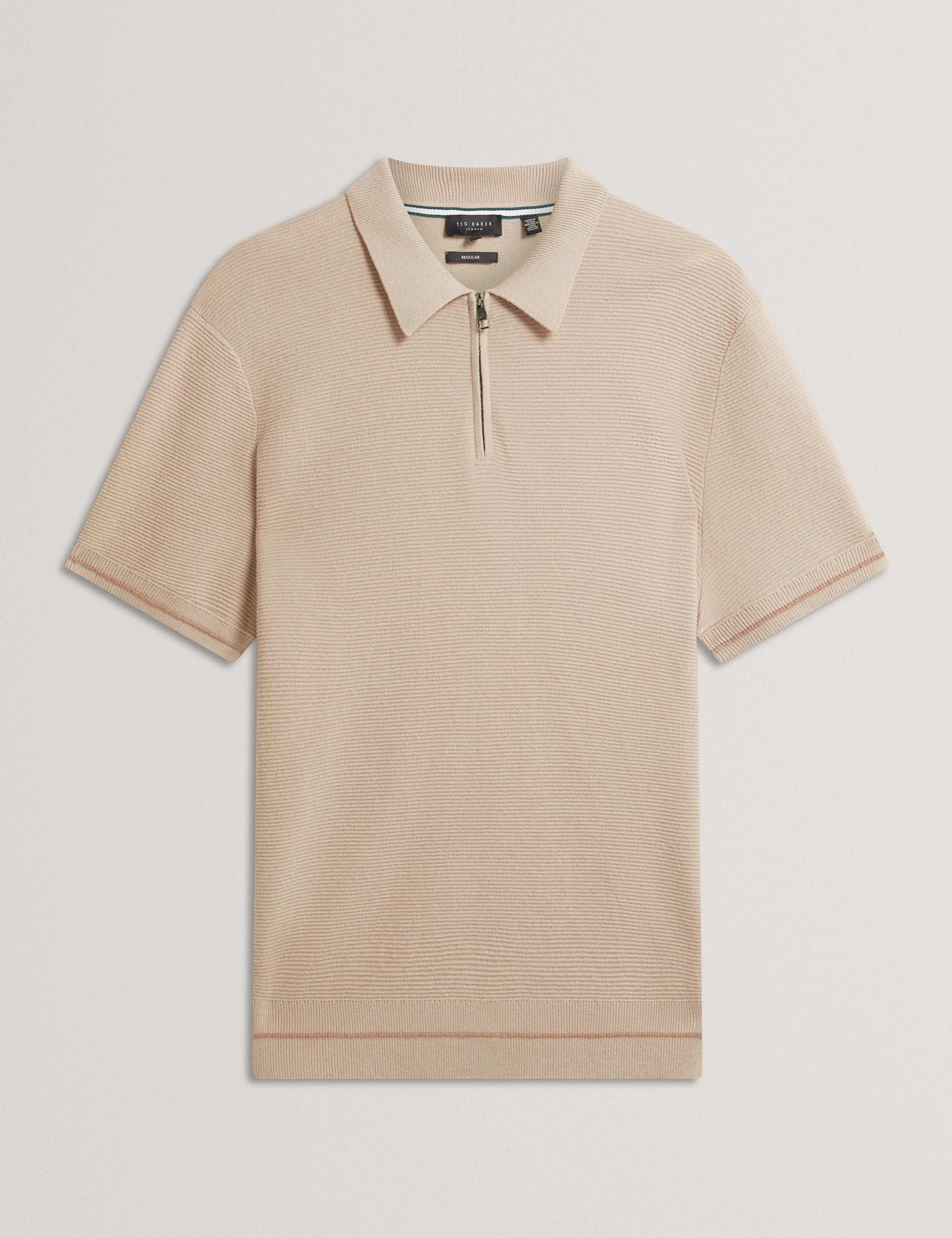 Pure Cotton Half Zip Deckers Polo Shirt 2 of 6