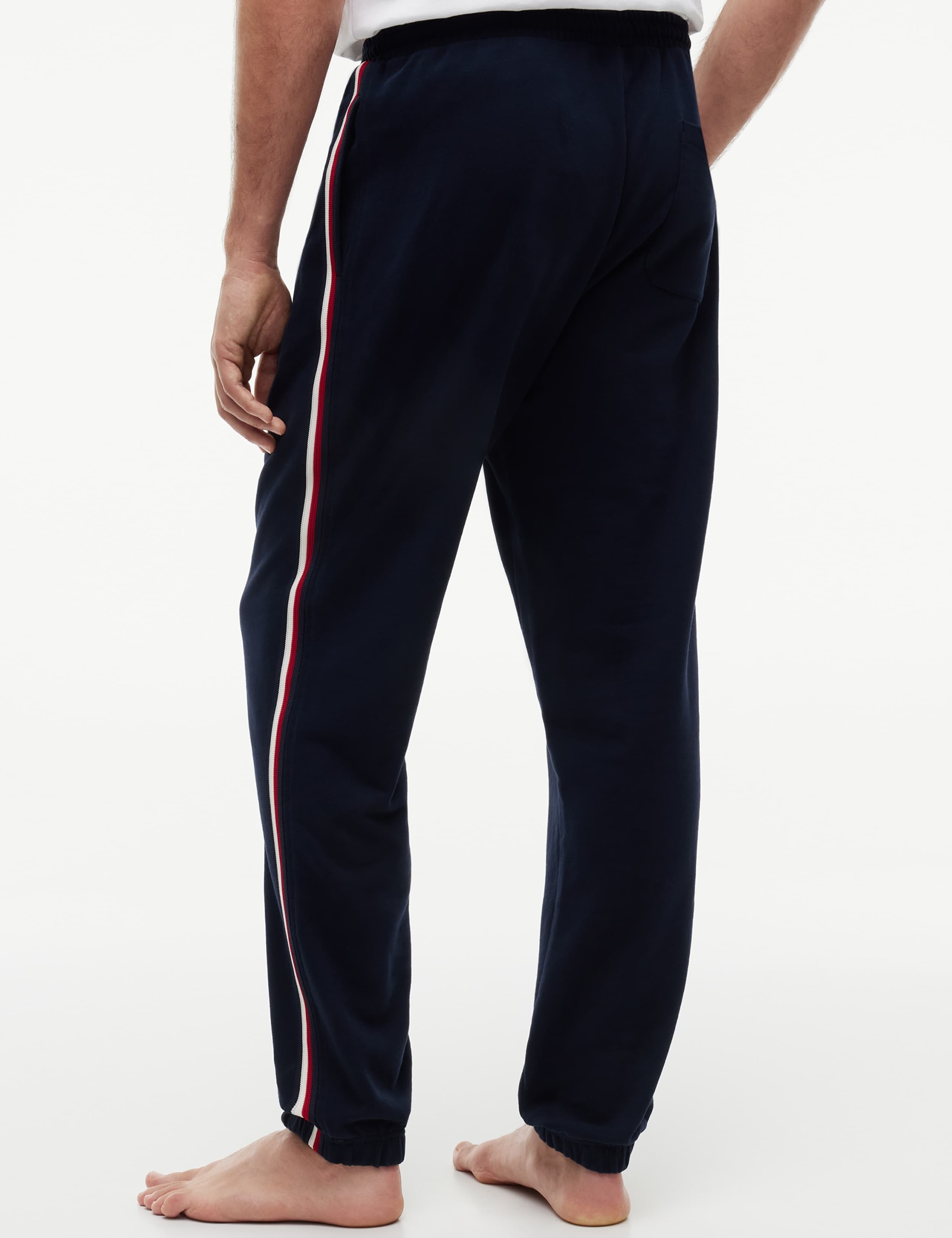 The Global Pure Cotton Stripe Leg Joggers 4 of 5