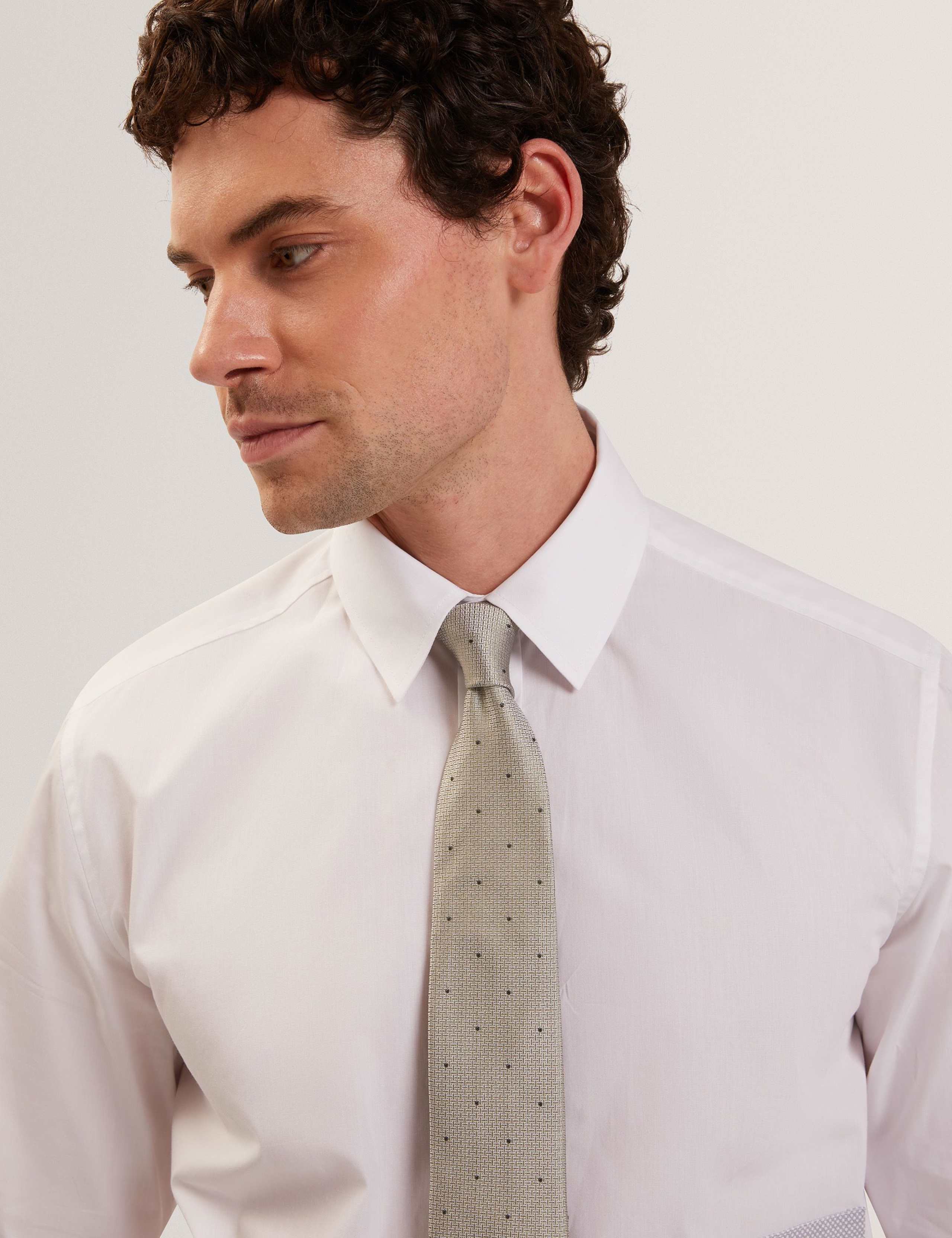 Woven Spot Pure Silk Tie 2 of 4