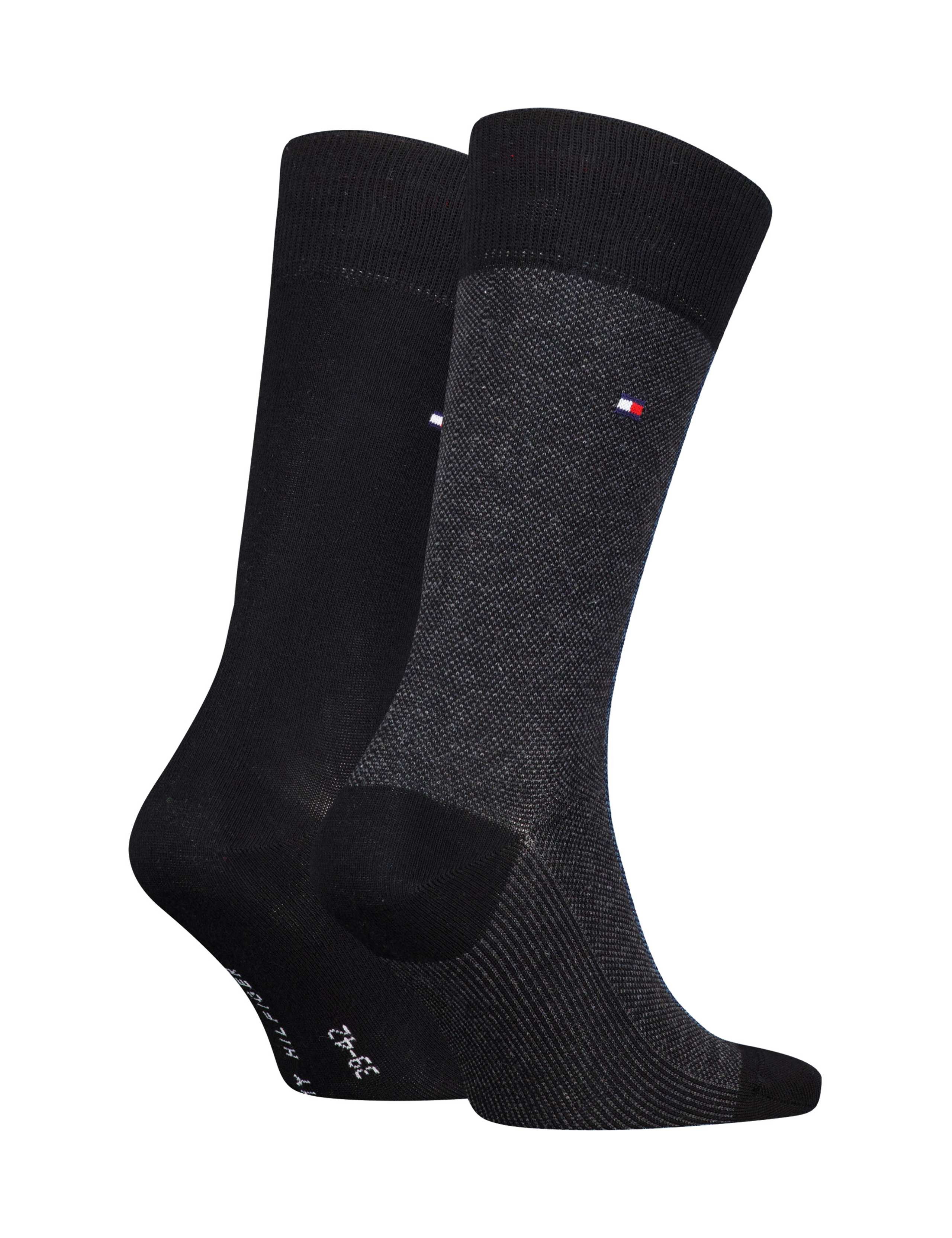 2pk Birdseye & Plain Cotton Rich Socks 2 of 2