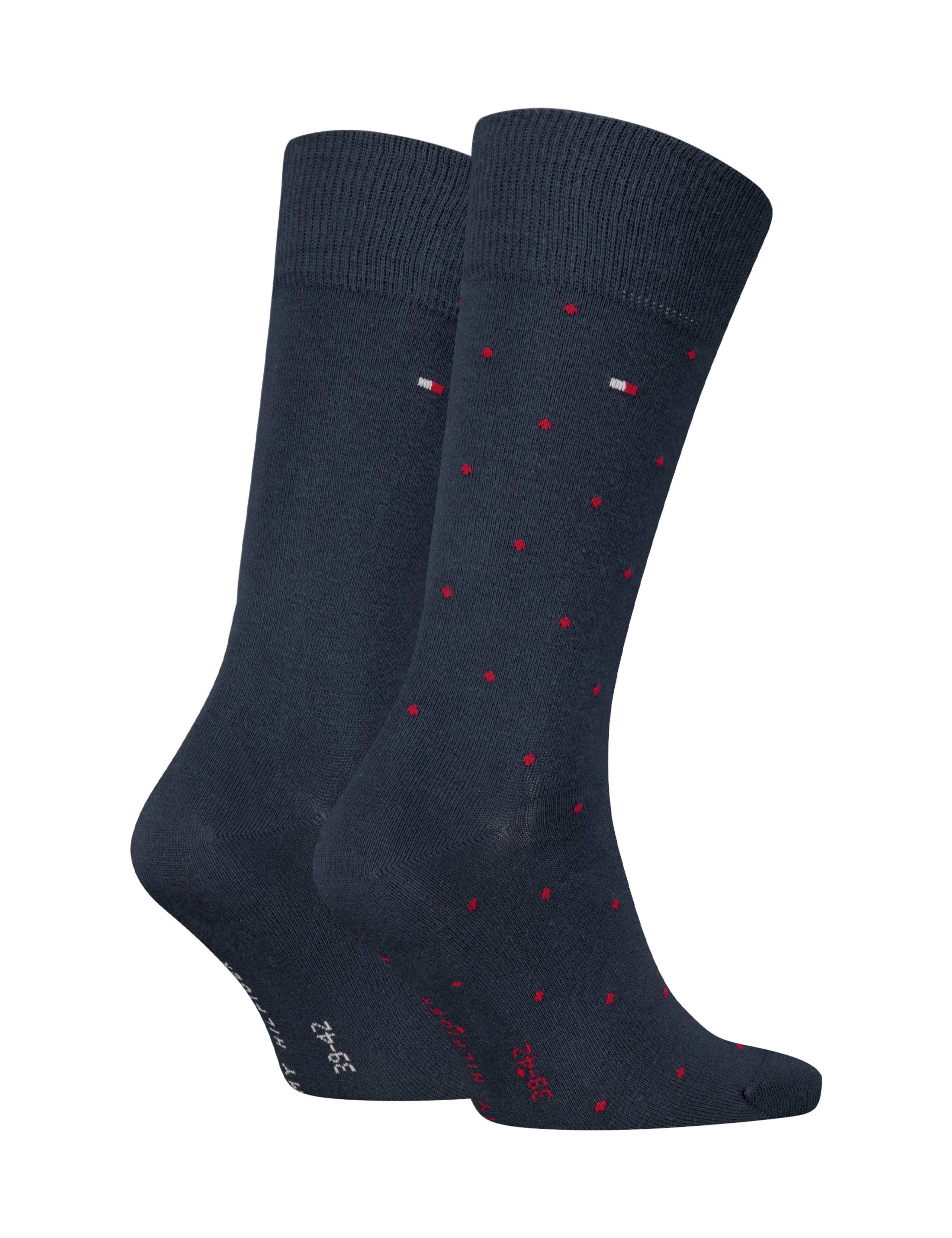 2 Pack Polka Dot & Plain Cotton Rich Socks 2 of 2