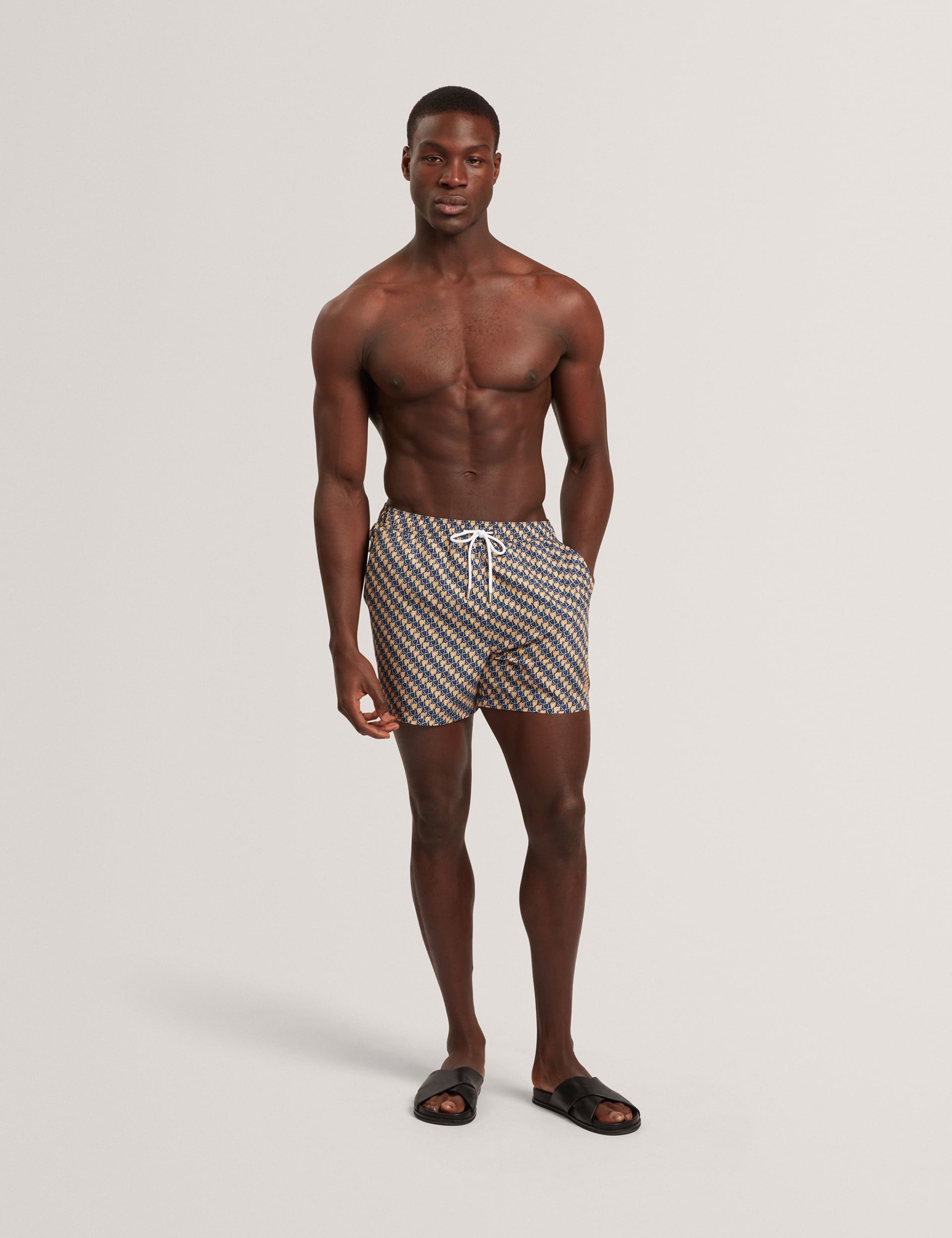 Geometric Print Swim Shorts 1 of 7