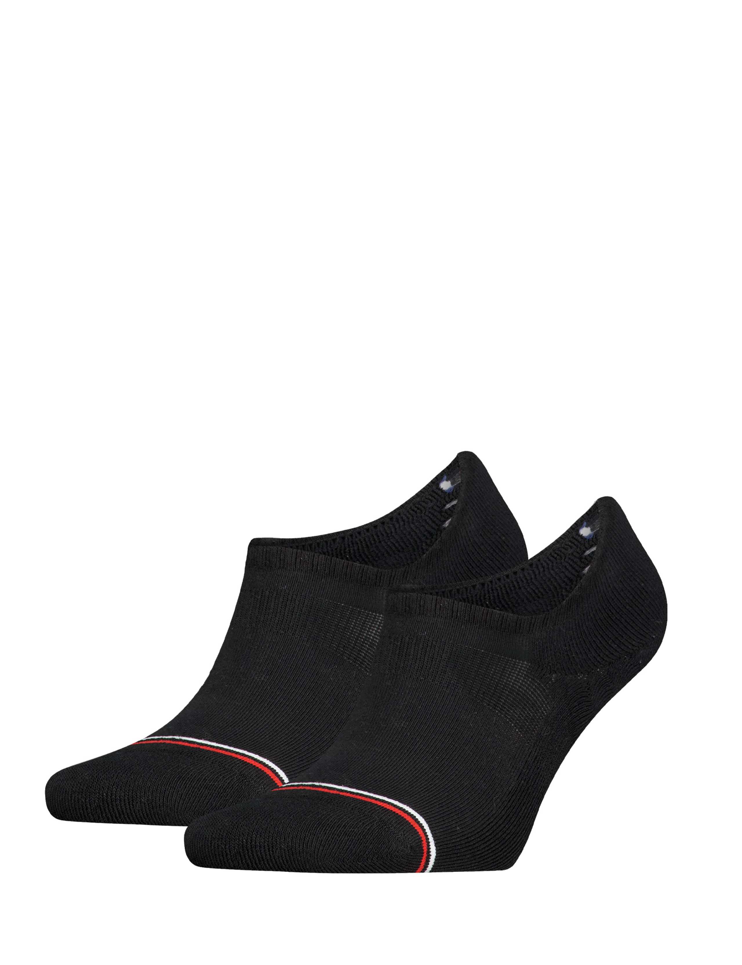 2 Pack Striped Toe Cotton Rich Trainer Socks 1 of 2