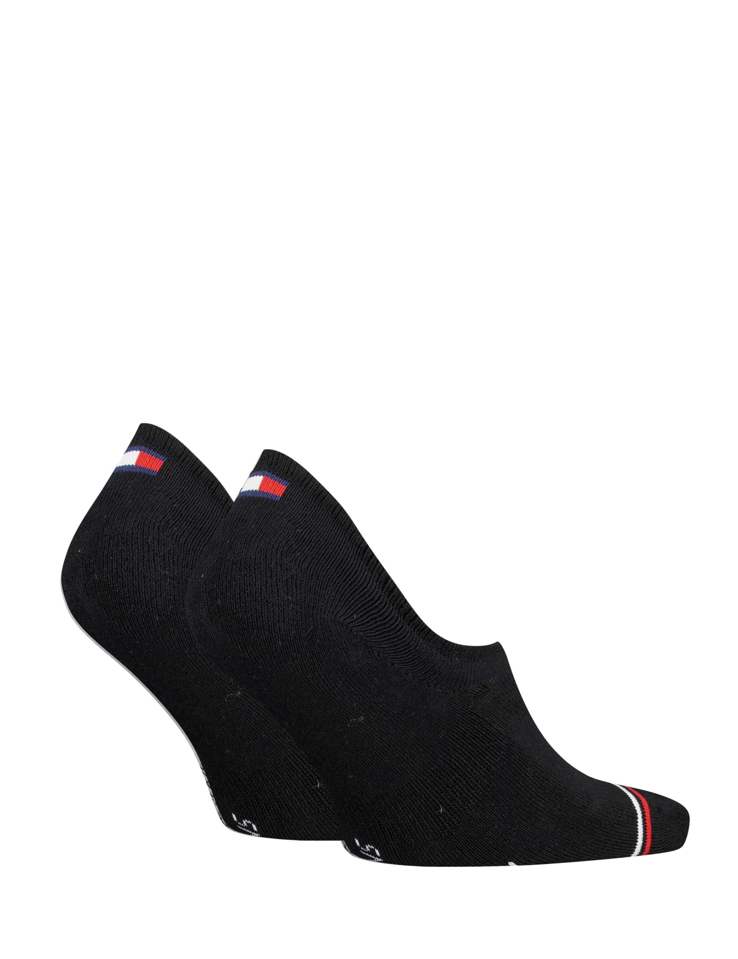 2 Pack Striped Toe Cotton Rich Trainer Socks 2 of 2