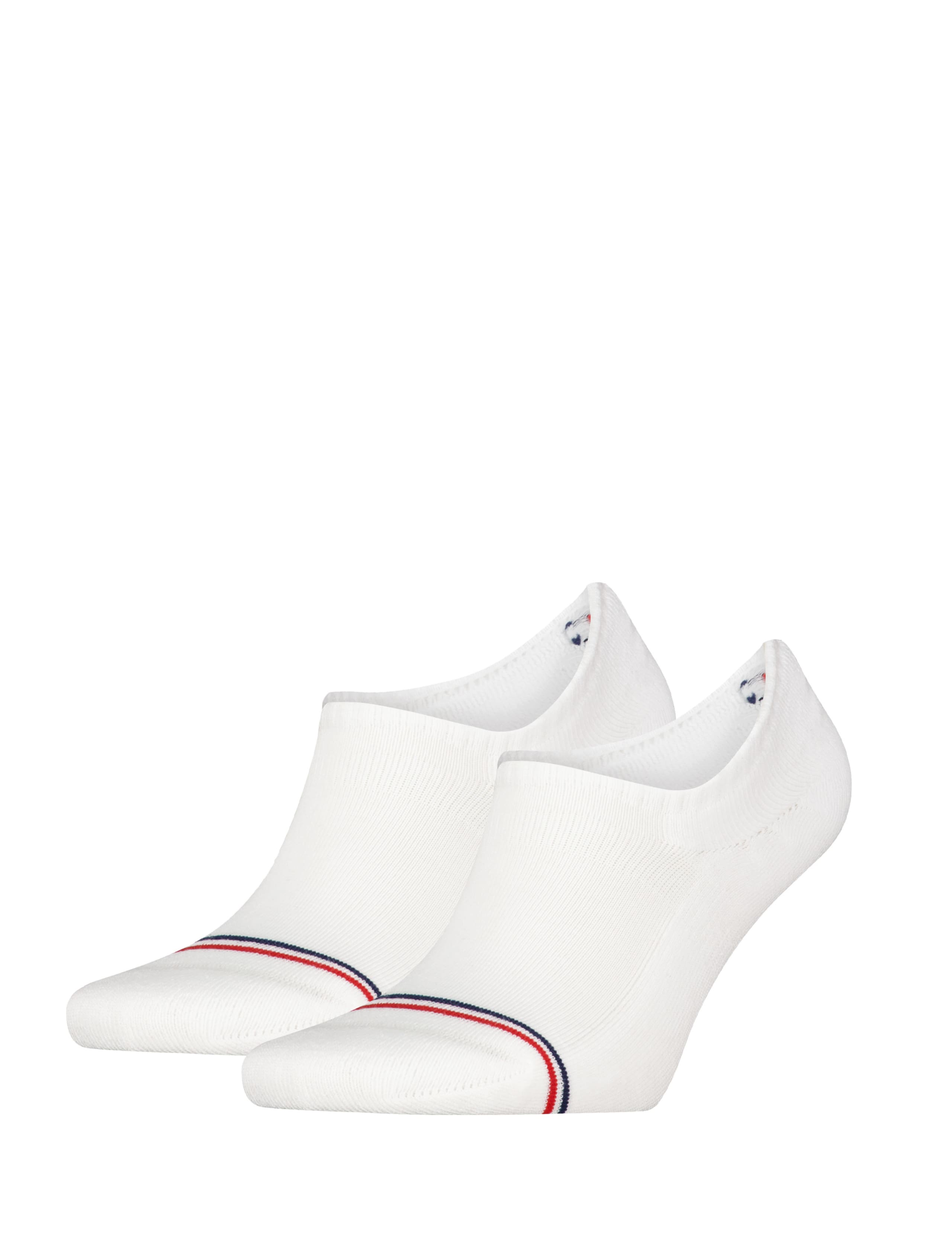 2 Pack Striped Toe Cotton Rich Trainer Socks 1 of 2