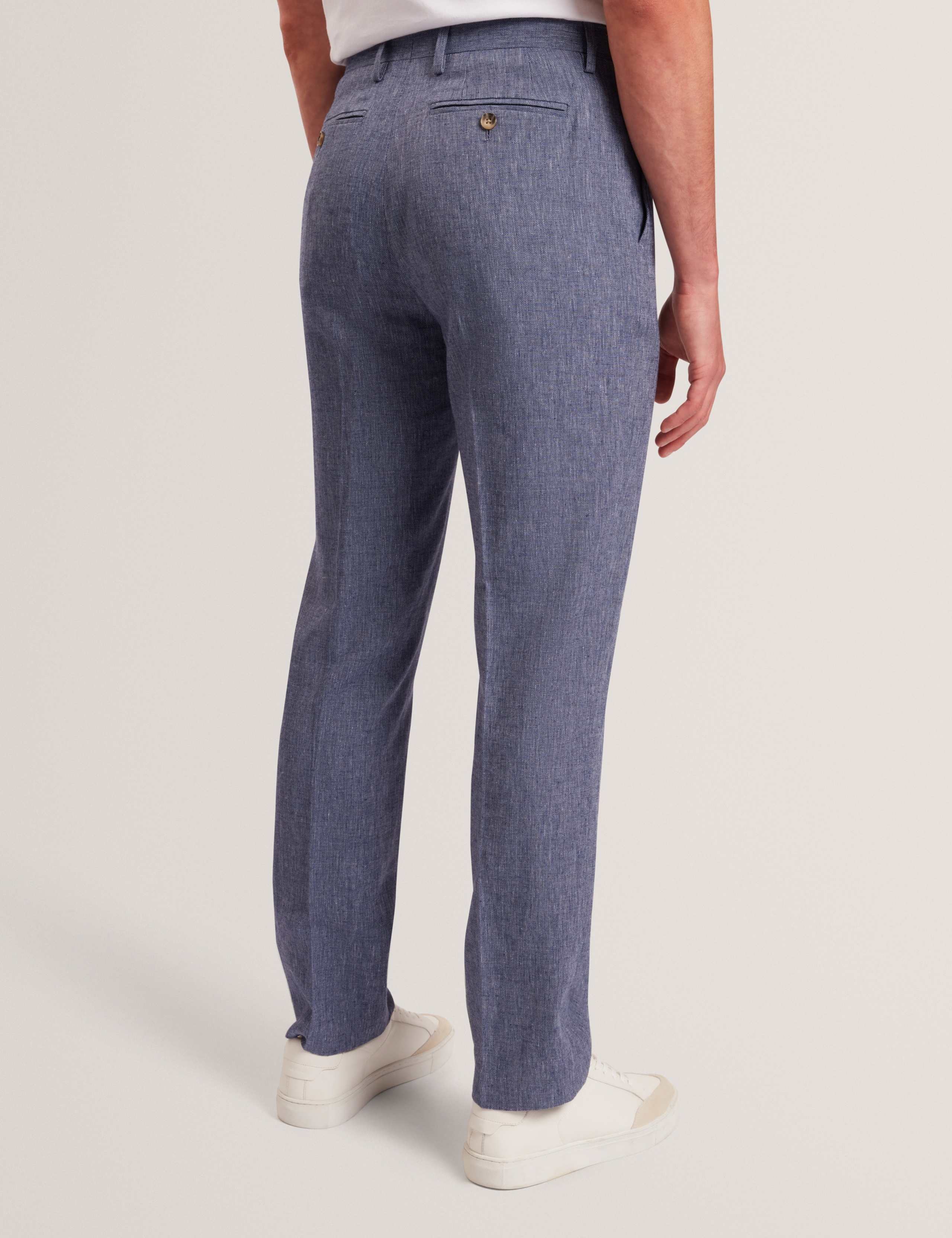 Regular Fit Cotton Linen Blend Trousers 3 of 7