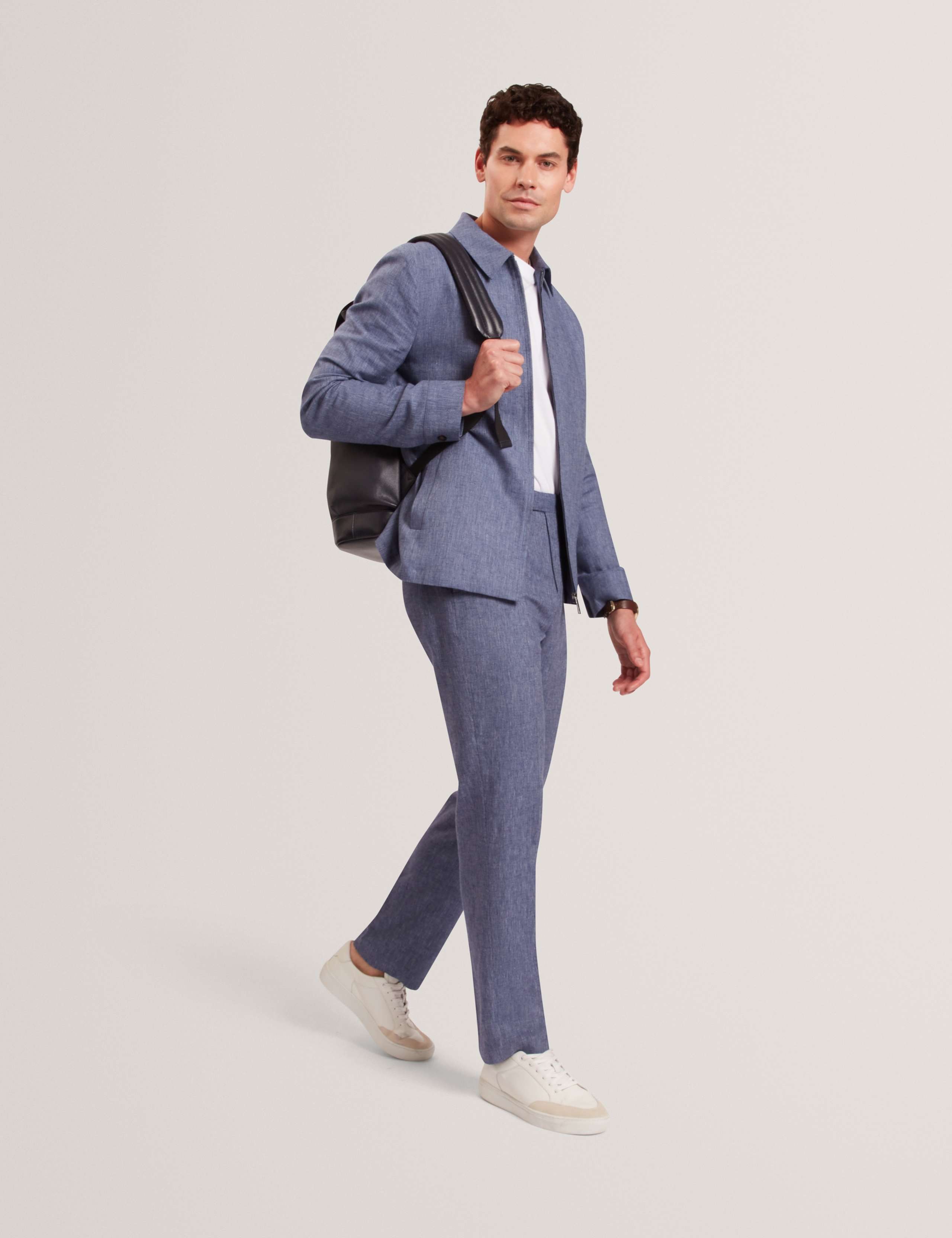 Regular Fit Cotton Linen Blend Trousers 4 of 7