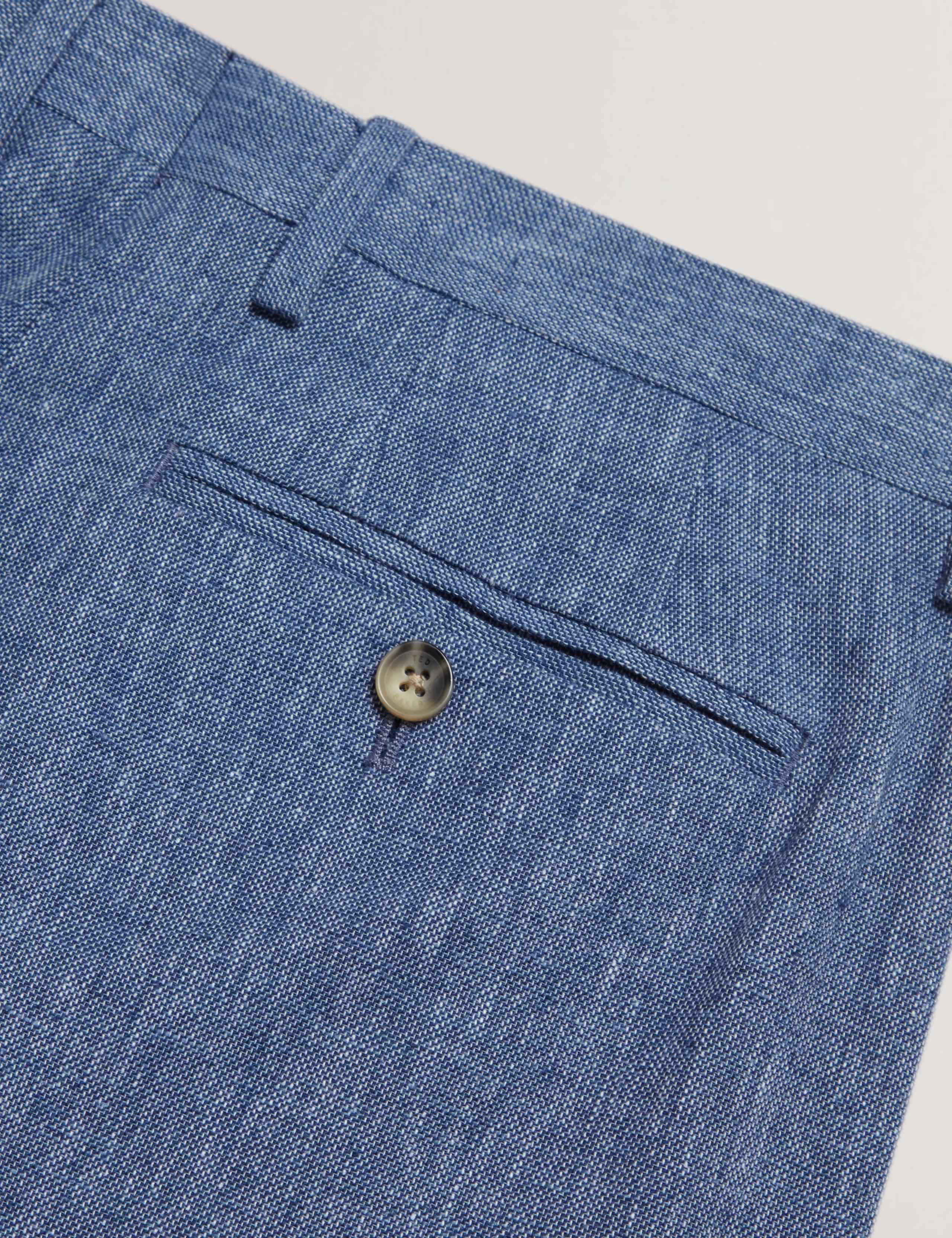 Regular Fit Cotton Linen Blend Trousers 7 of 7