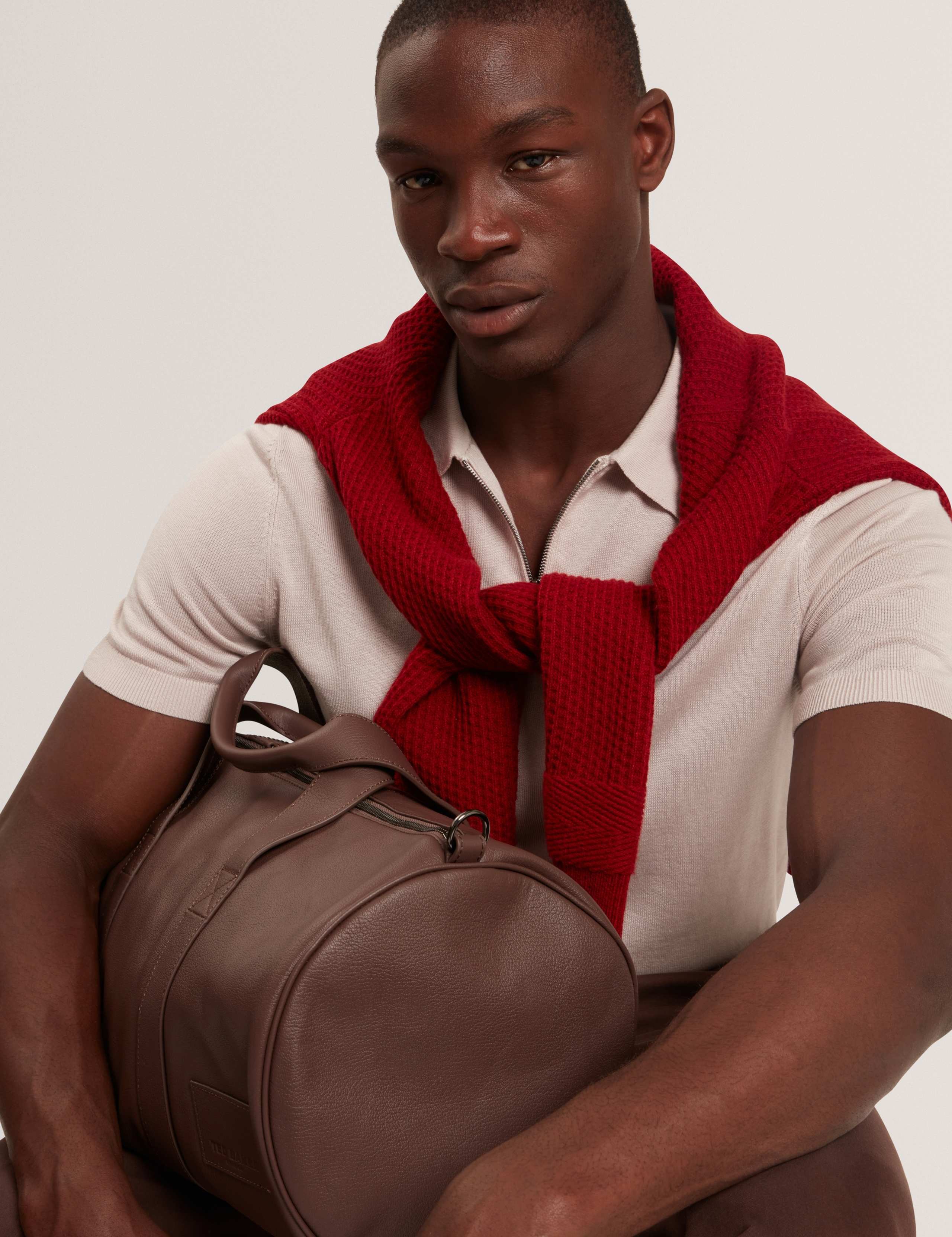 Lyocell Rich Half Zip Knitted Polo Shirt 3 of 6