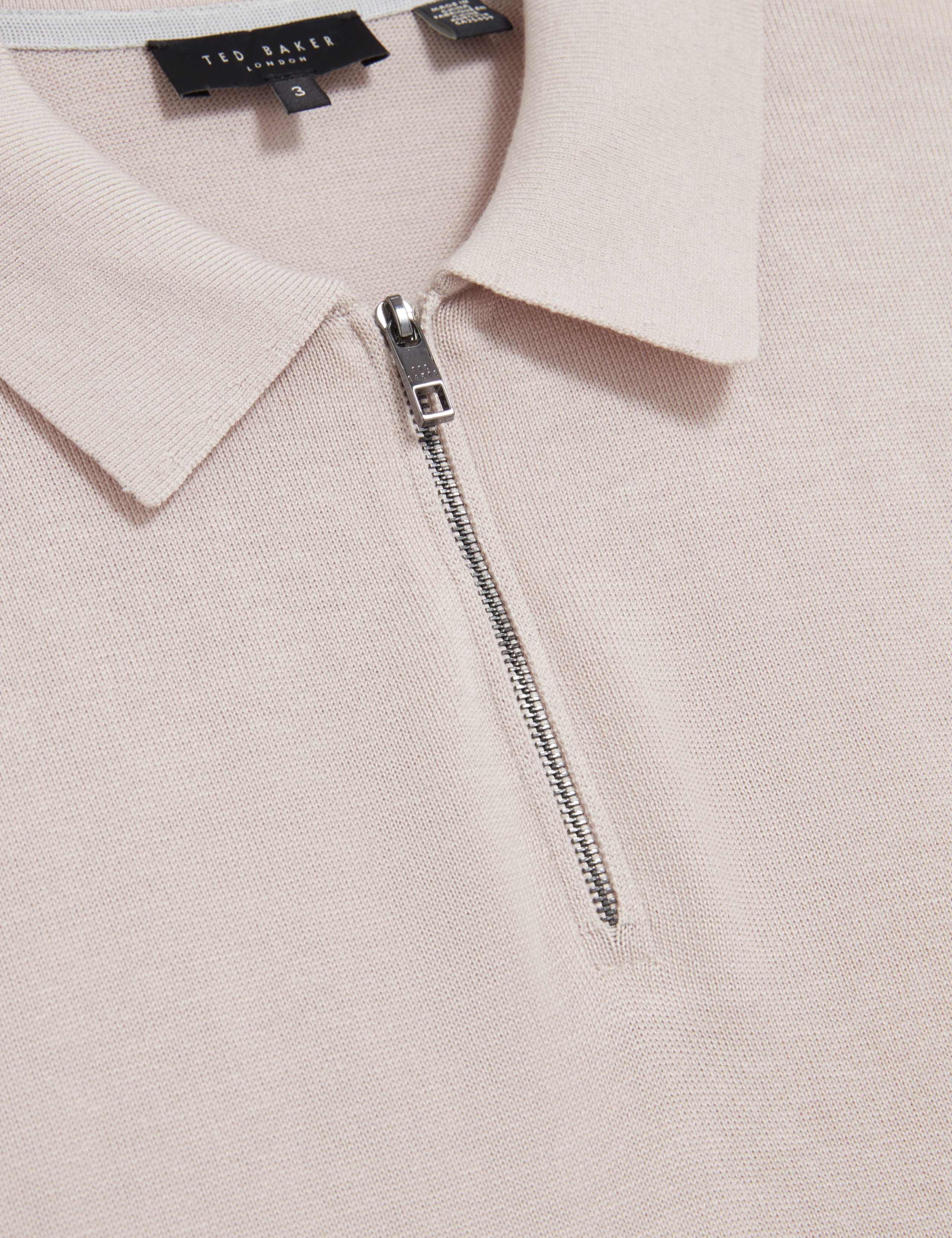 Lyocell Rich Half Zip Knitted Polo Shirt 4 of 6