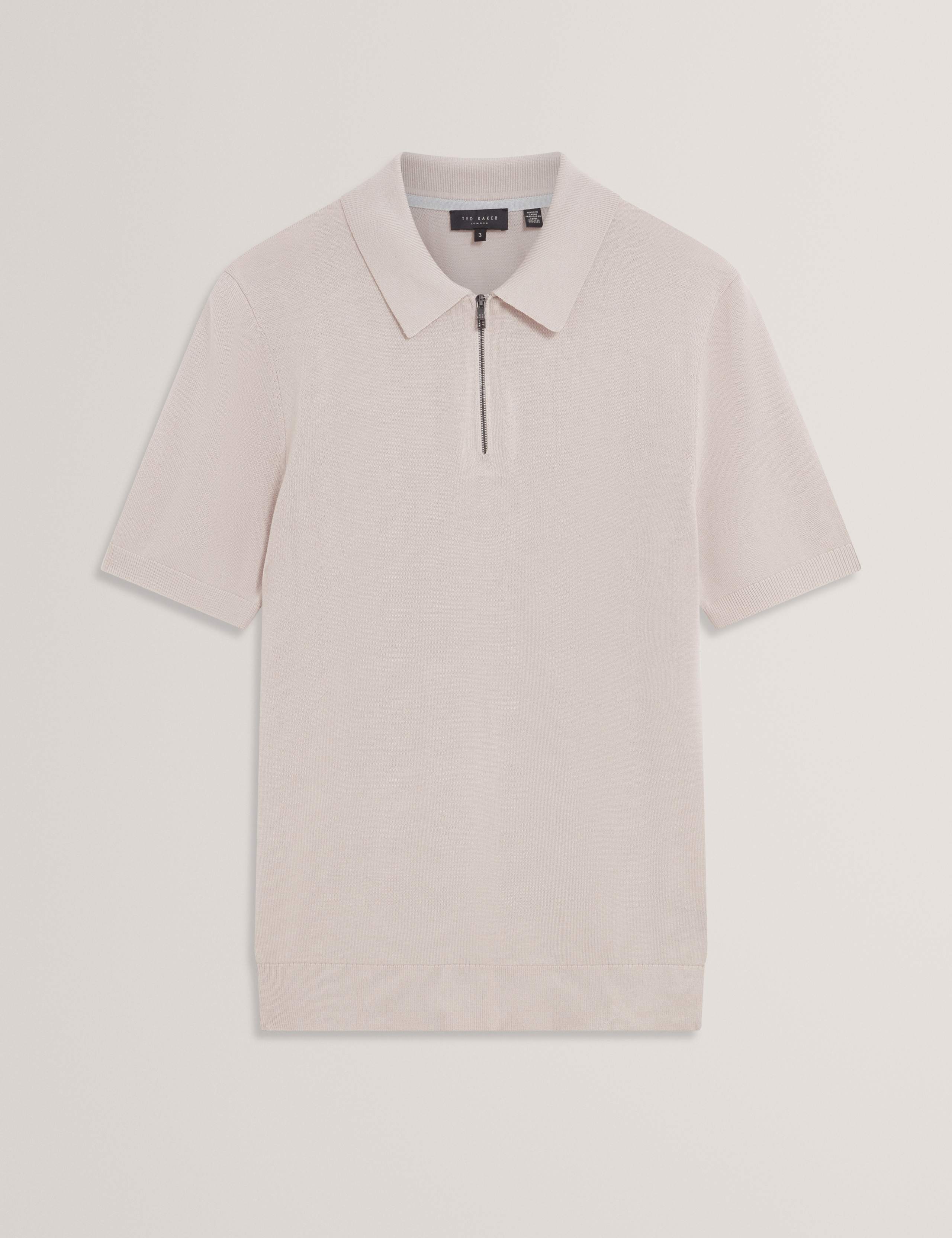 Lyocell Rich Half Zip Knitted Polo Shirt 2 of 6