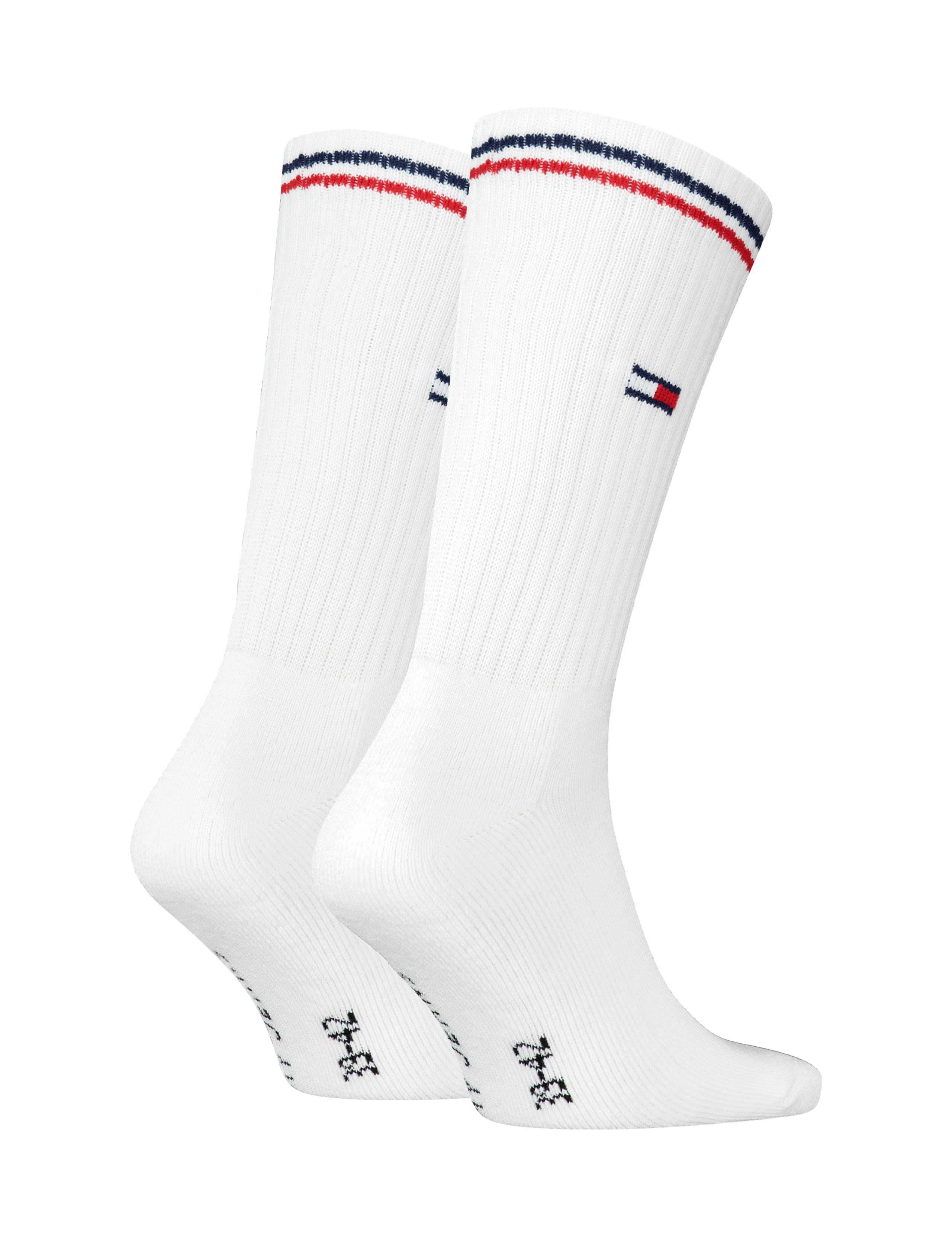 2pk Striped Cuff Cotton Rich Sports Socks 2 of 2