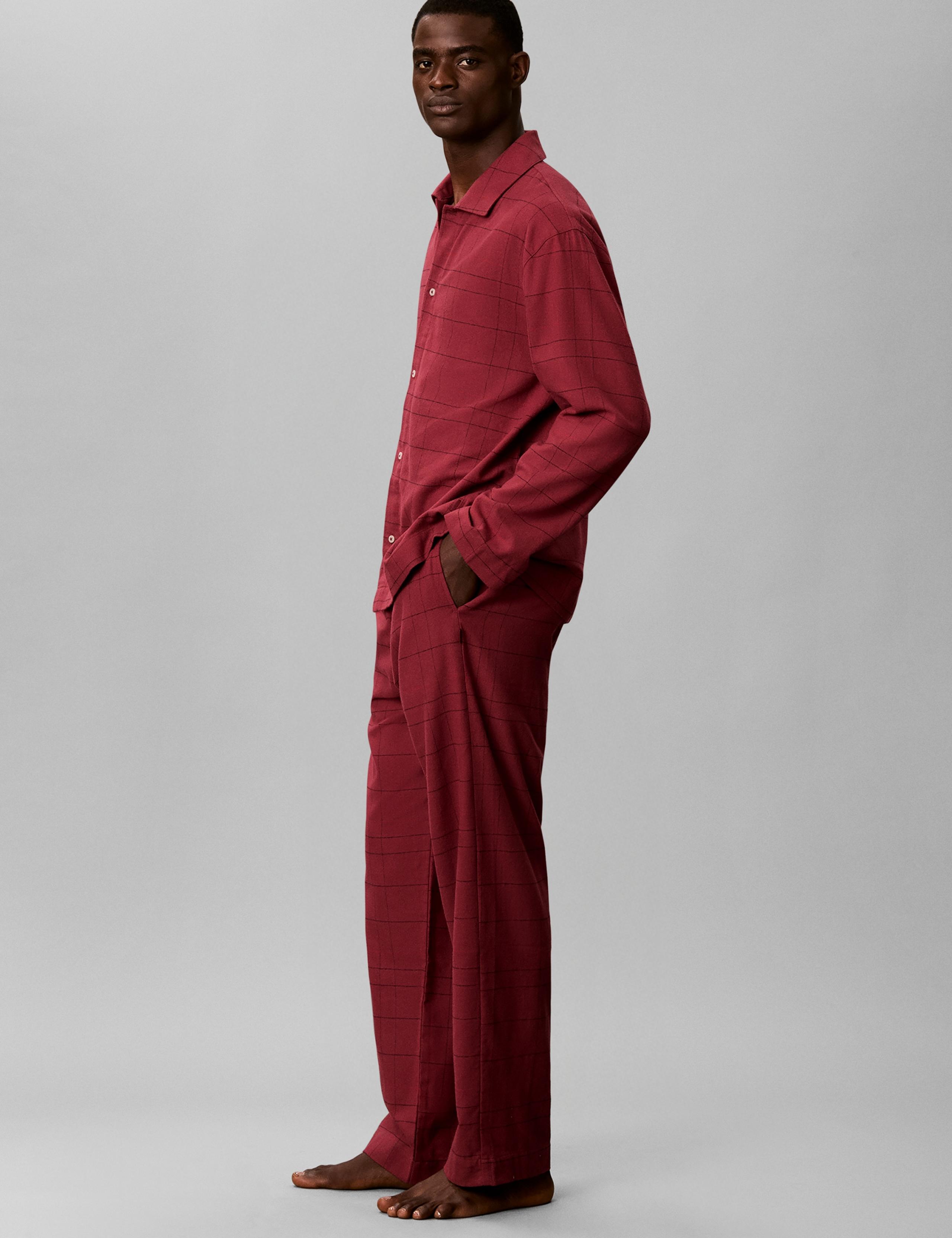 Pure Cotton Checked Pyjama Bottoms 2 of 6