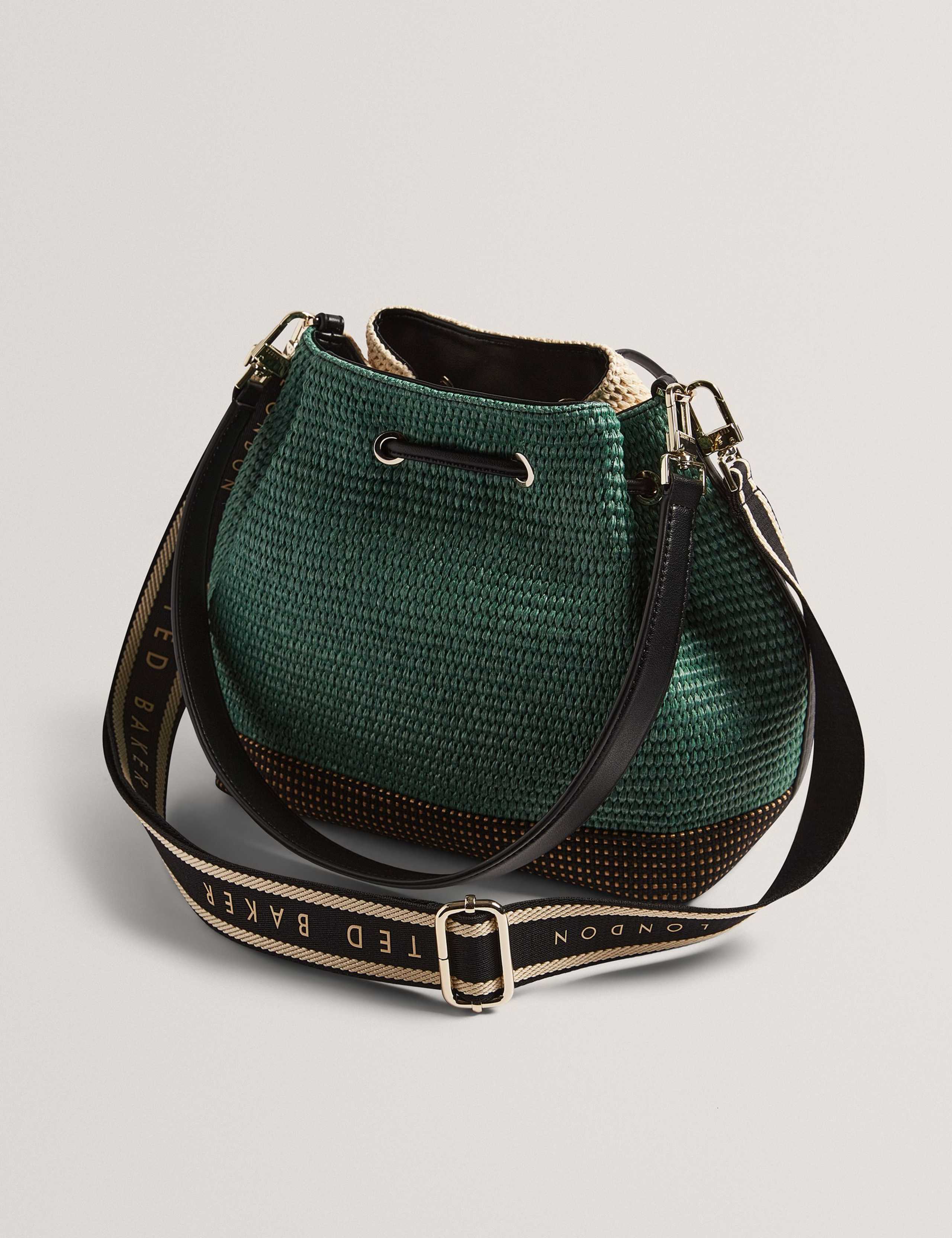 Straw Webbing Strap Detail Bucket Bag 6 of 6
