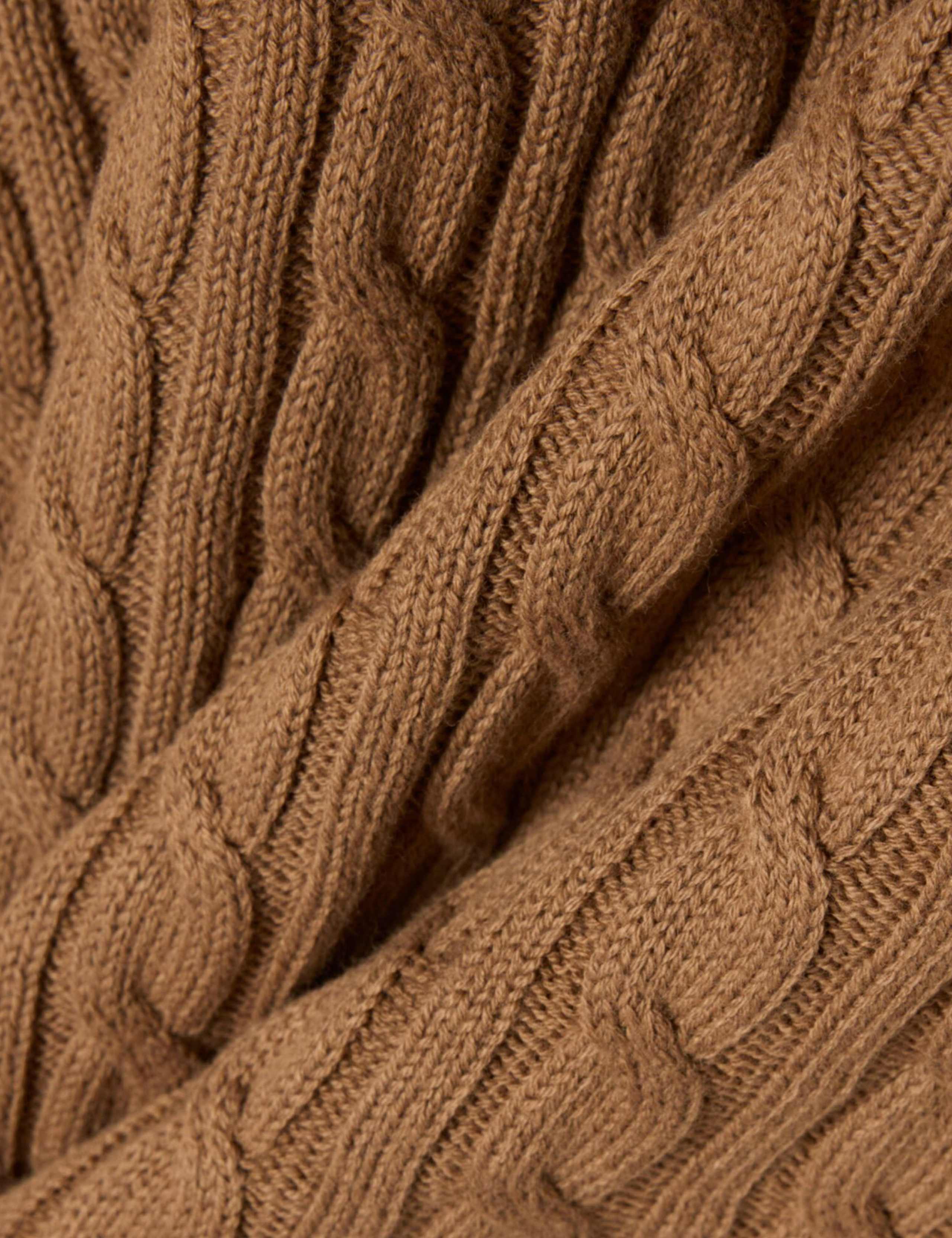 Cotton Rich Cable Knit Polo Shirt 6 of 7