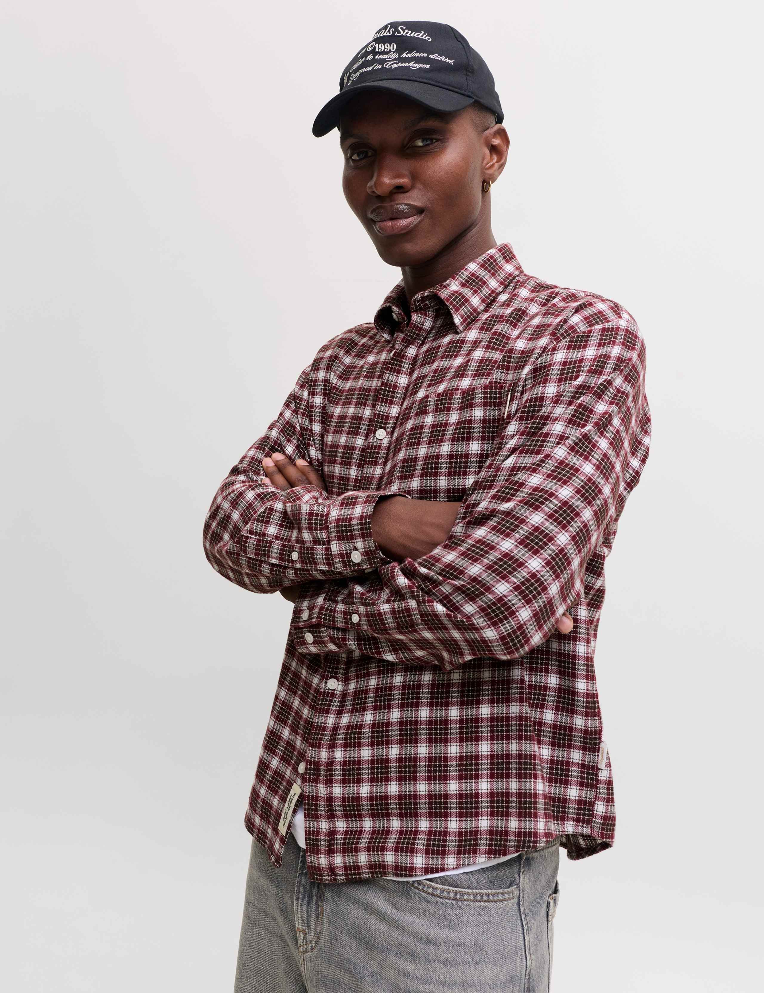 Pure Cotton Checked Flannel Shirt 4 of 6