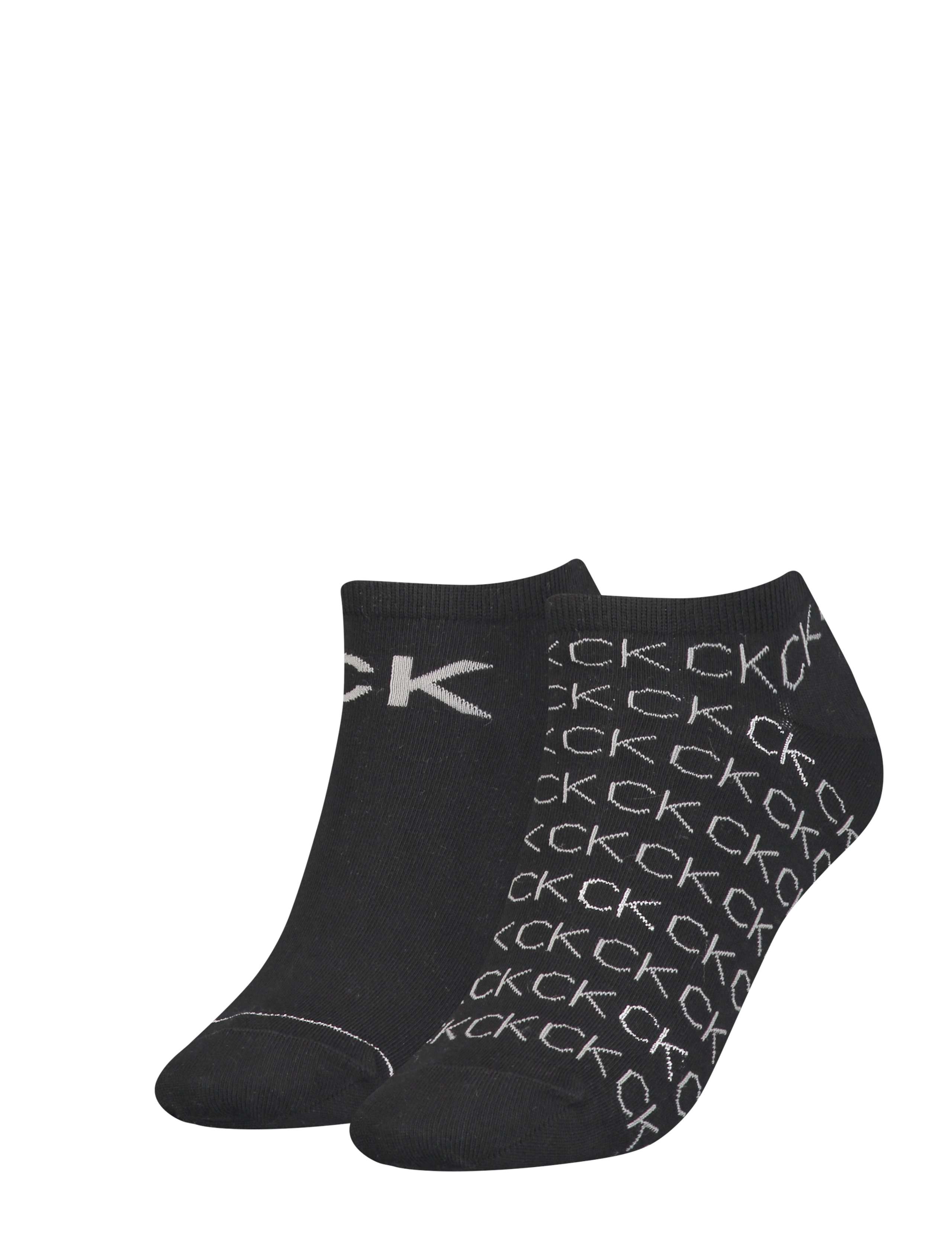 2 Pack Cotton Rich Logo Trainer Socks 1 of 1