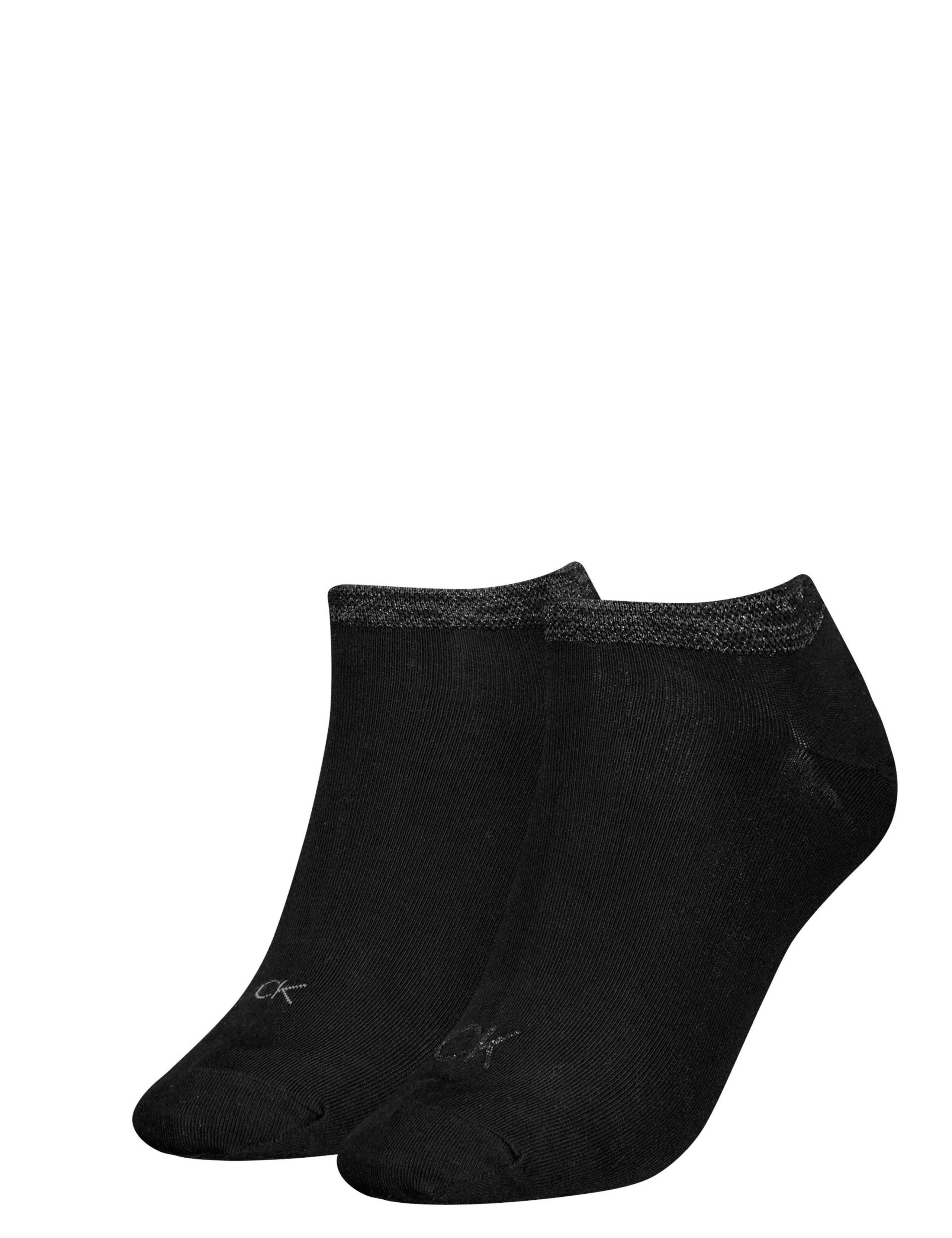 2 Pack Cotton Blend Sparkle Logo Trainer Socks 1 of 2