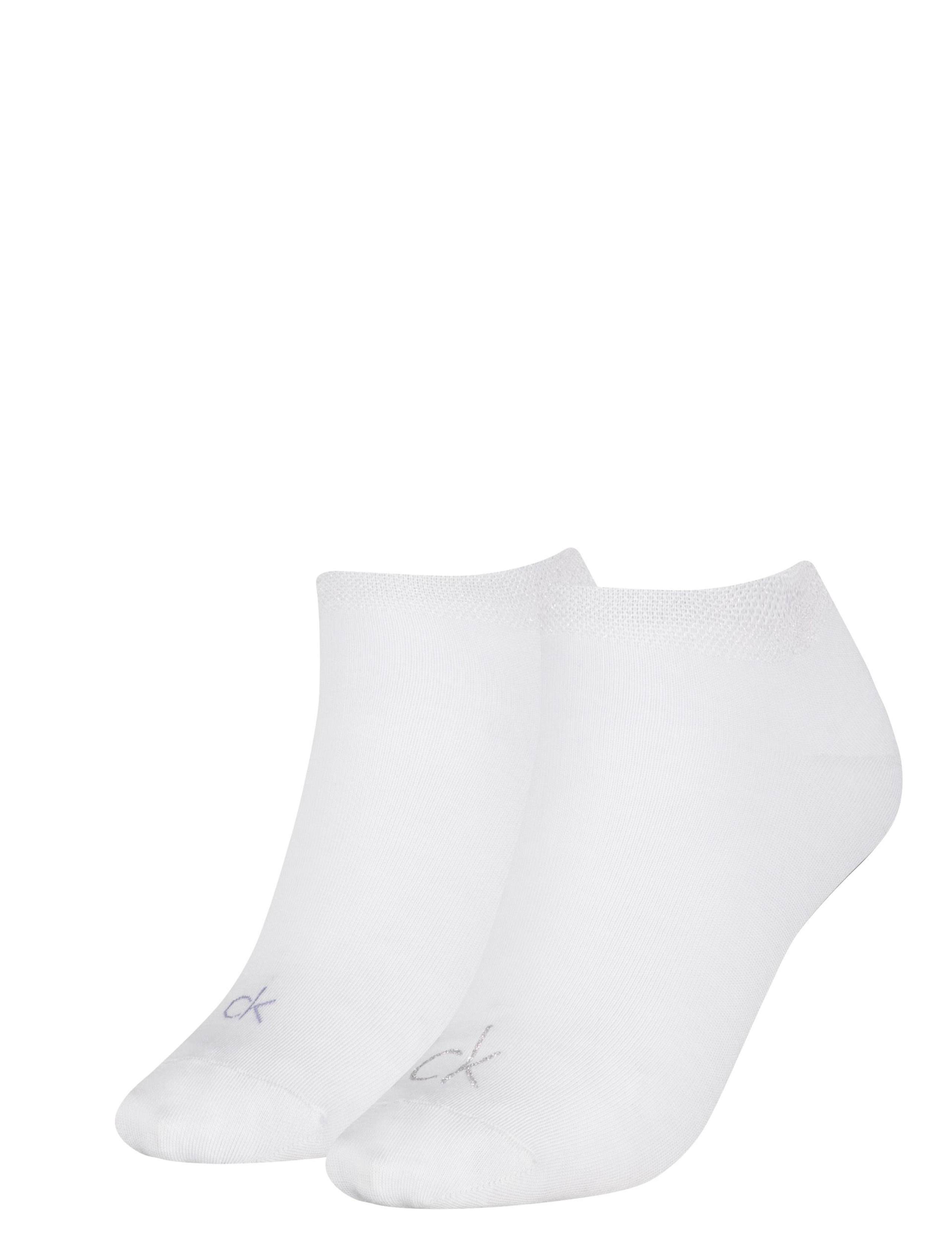 2 Pack Cotton Blend Sparkle Logo Trainer Socks 1 of 2